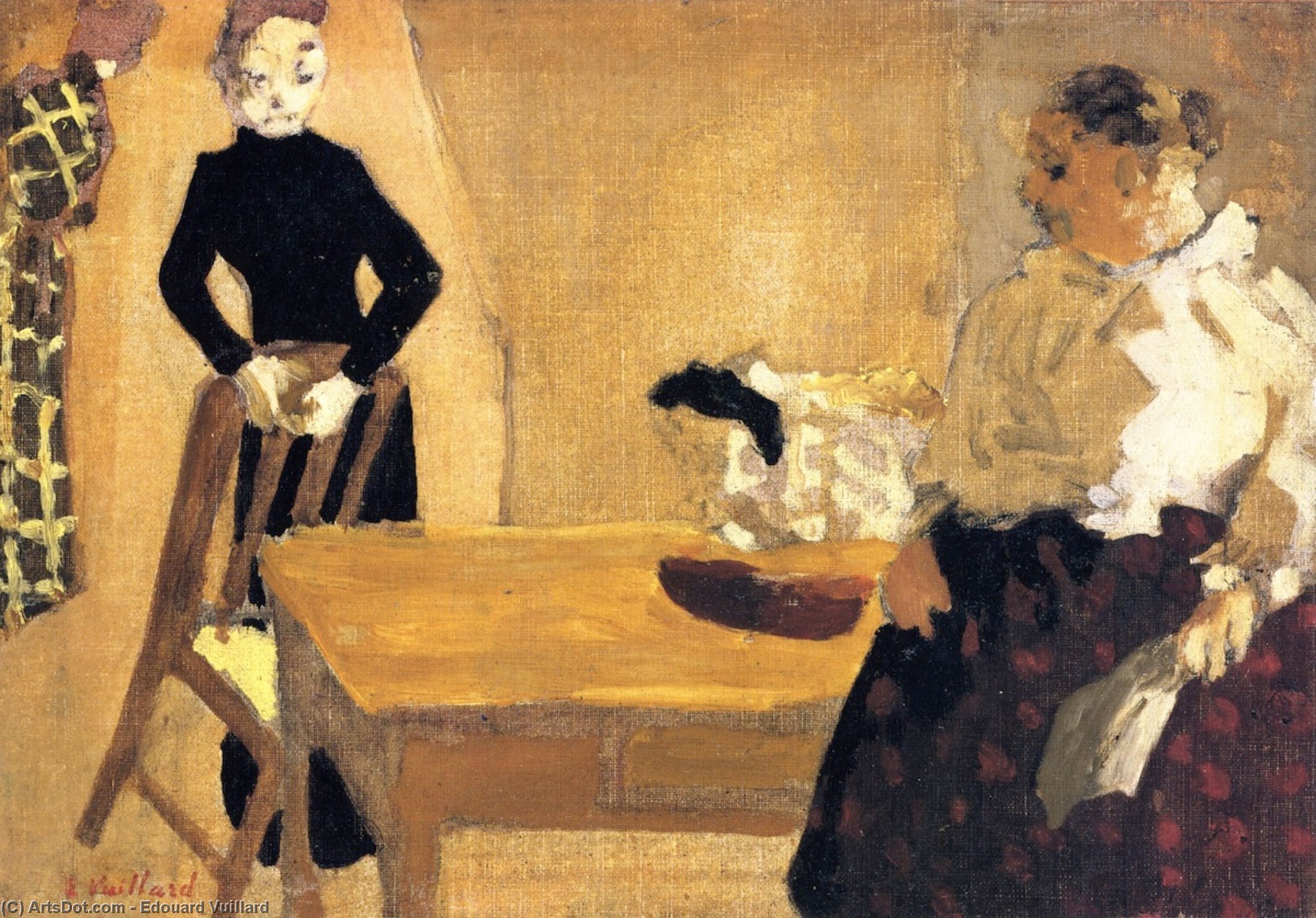 Buy Museum Art Reproductions The Conversation, 1891 by Jean Edouard Vuillard (1868-1940, France) | ArtsDot.com
