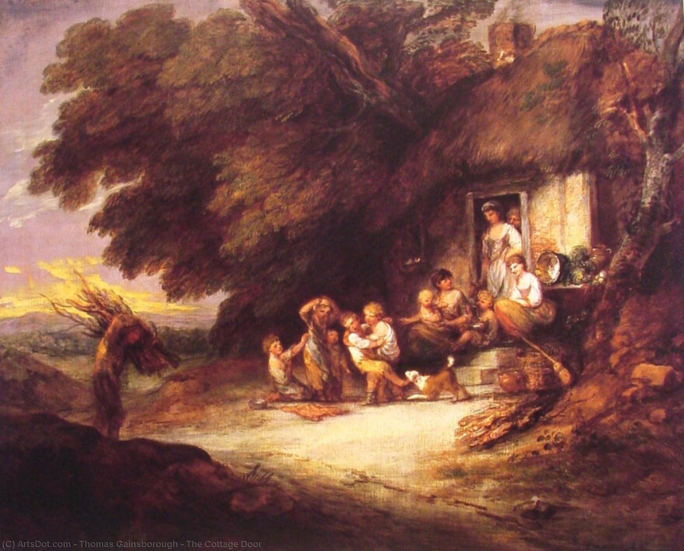Ordinare Riproduzioni Di Belle Arti Il Cottage Door, 1778 di Thomas Gainsborough (1727-1788, United Kingdom) | ArtsDot.com