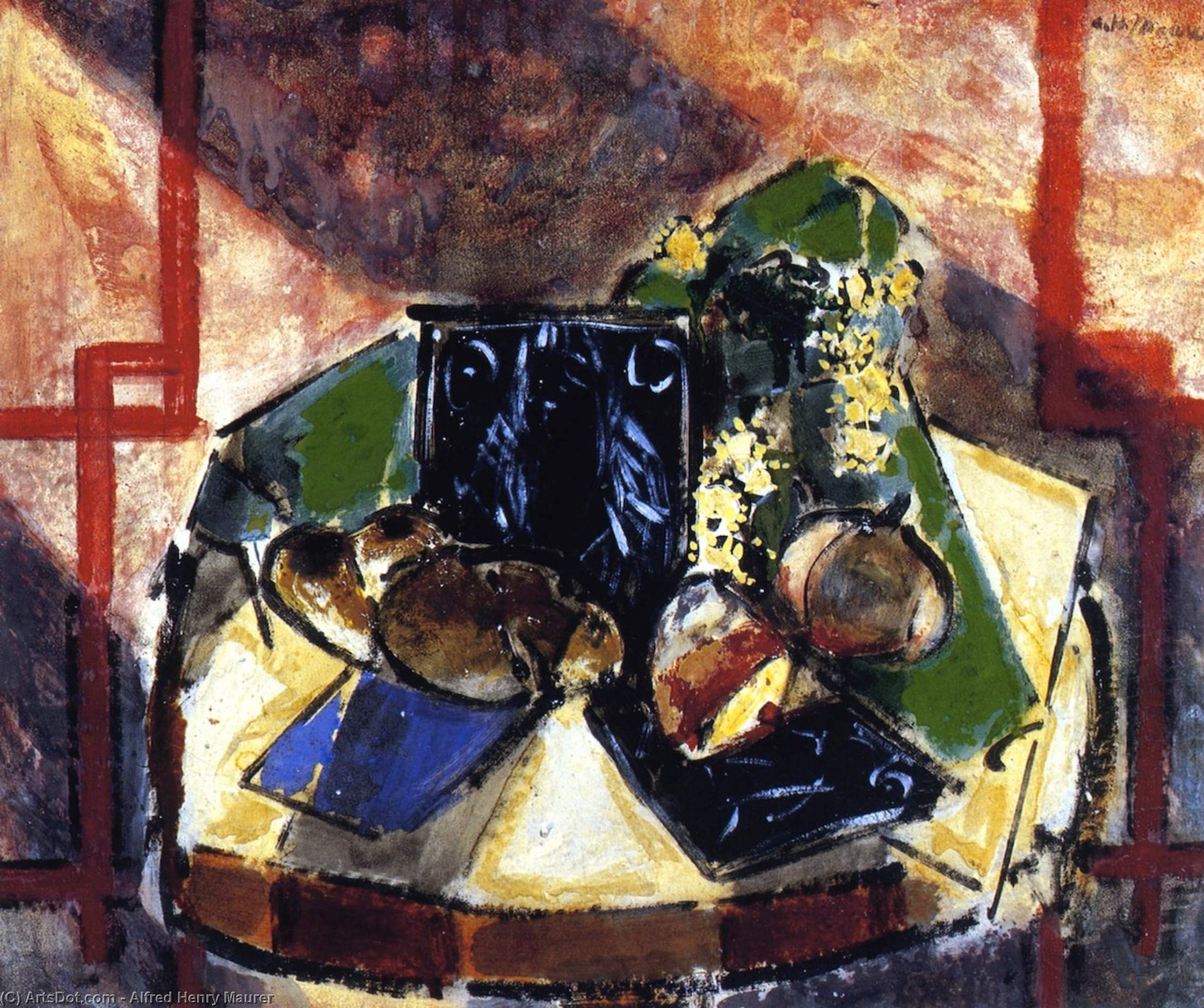 Buy Museum Art Reproductions Cubist Still LIfe, 1928 by Alfred Henry Maurer (1868-1932, United States) | ArtsDot.com