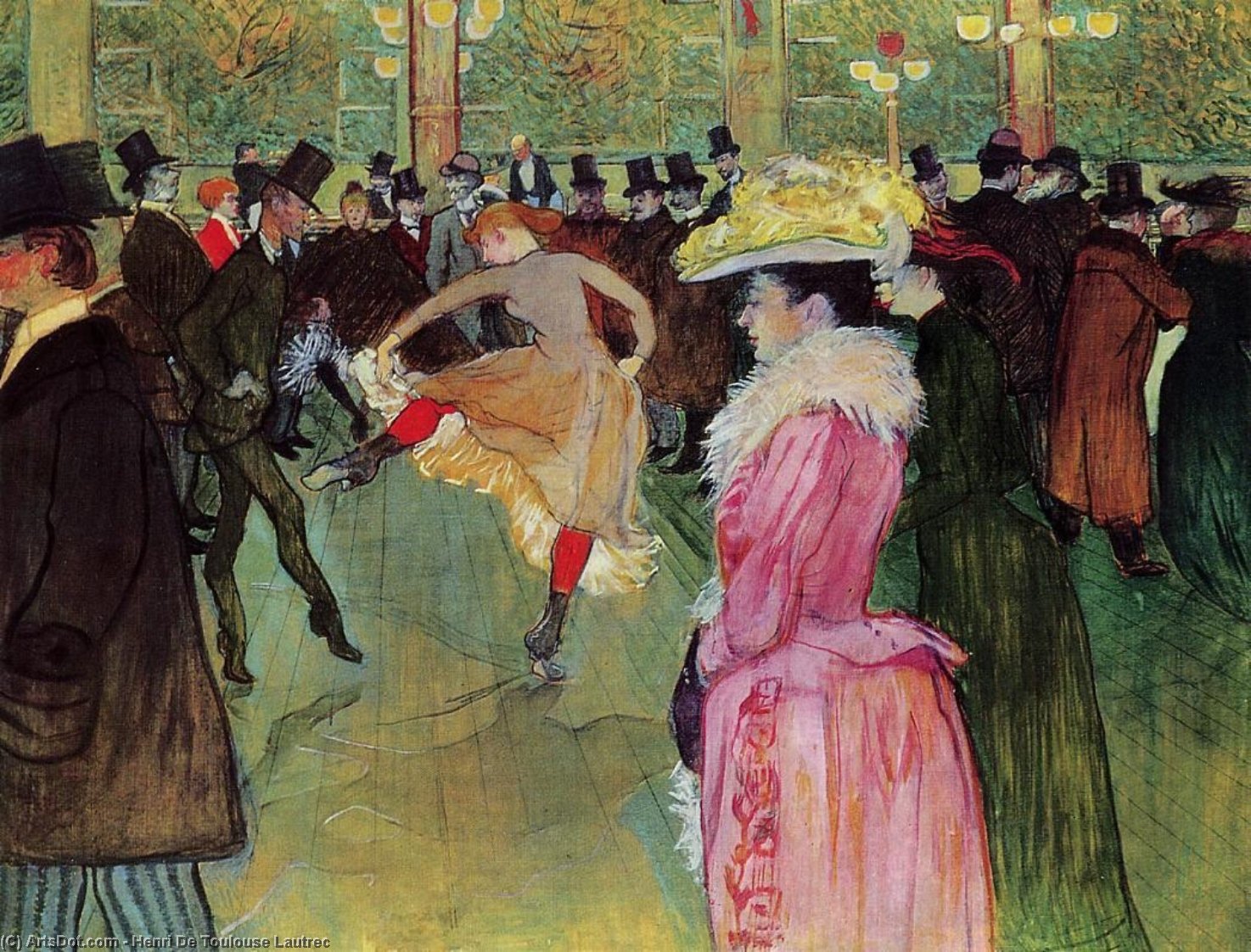 Order Oil Painting Replica Dance at the Moulin Rouge, 1889 by Henri De Toulouse Lautrec (1864-1901, France) | ArtsDot.com