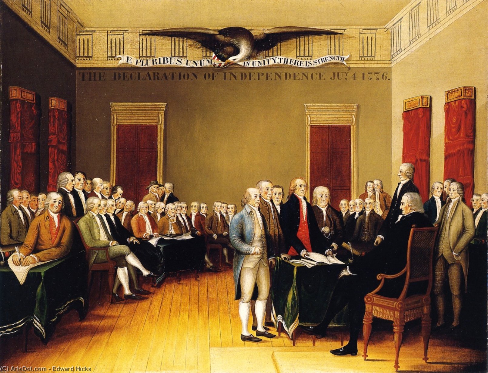 Order Oil Painting Replica The Declaration of Independence, July 4, 1776, 1840 by Edward Hicks (1780-1849, United States) | ArtsDot.com