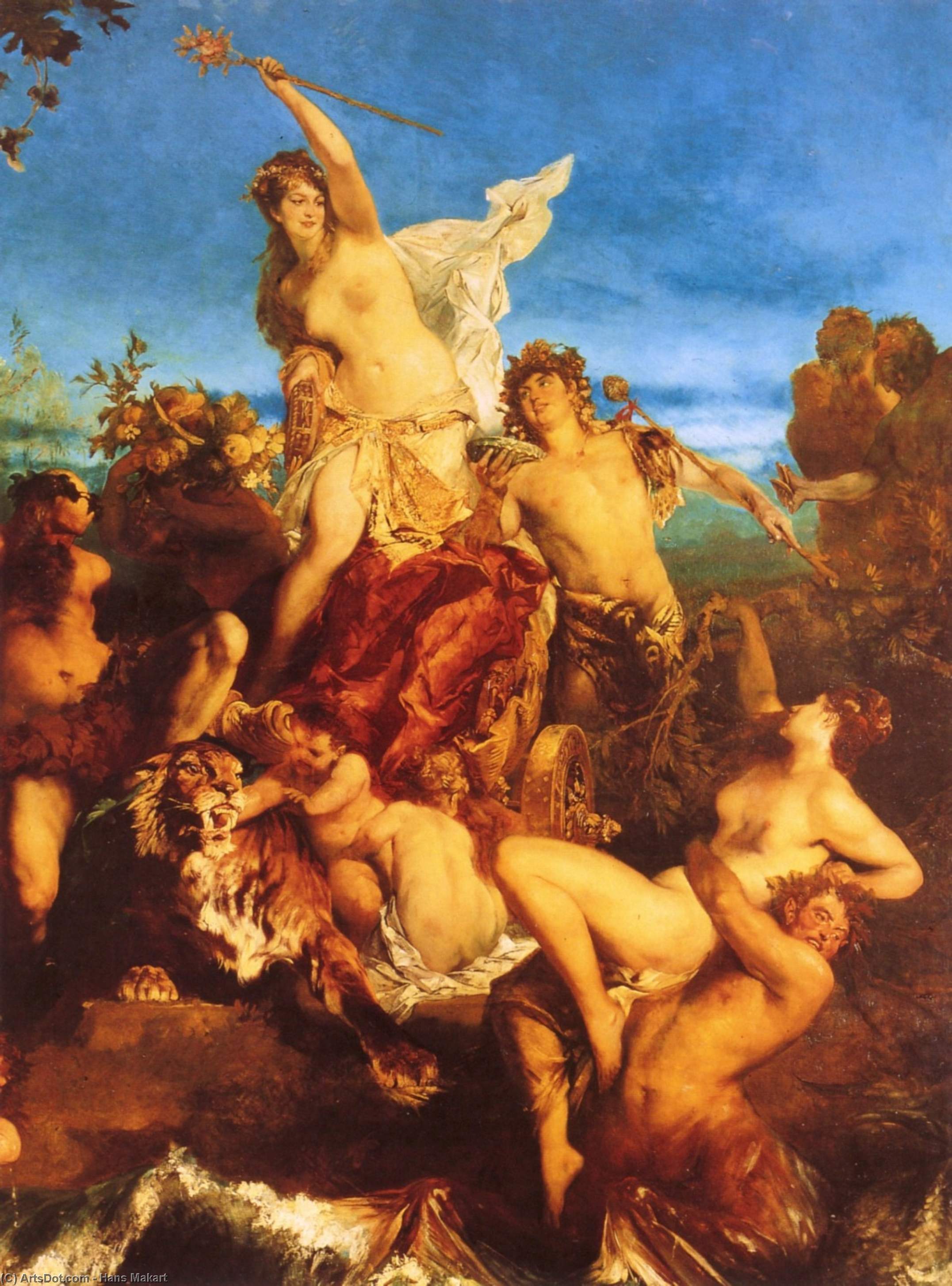 Order Oil Painting Replica Der Triumph der Ariadne (Detail), 1874 by Hans Makart (1840-1884, Austria) | ArtsDot.com