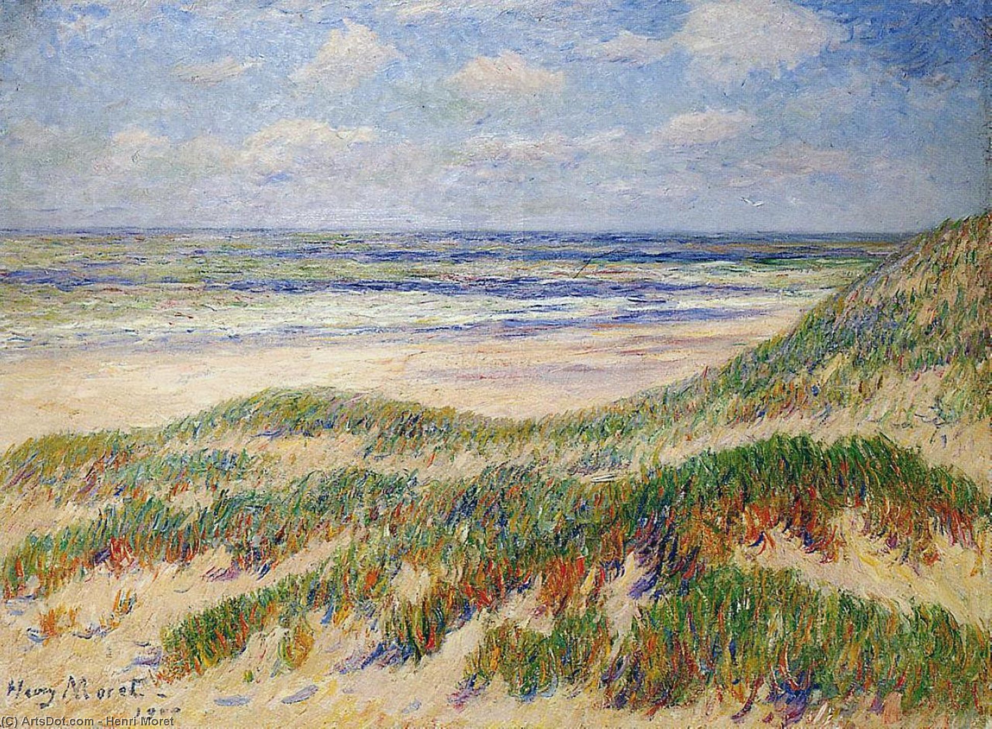 Order Oil Painting Replica The Dunes at Egmond, Holland, 1900 by Henri Moret (1856-1913, France) | ArtsDot.com