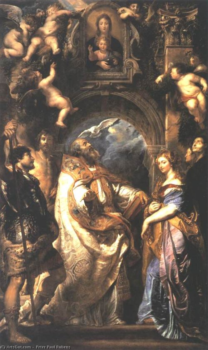 Order Oil Painting Replica The Ecstasy of St Gregory the Great, 1608 by Peter Paul Rubens (1577-1640, Germany) | ArtsDot.com