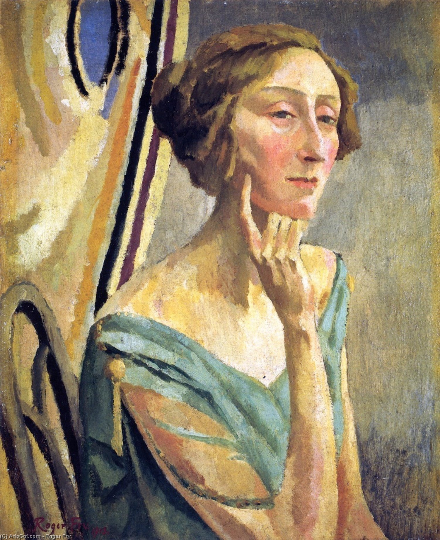 Order Oil Painting Replica Edith Sitwell, 1918 by Roger Fry (1866-1934, United Kingdom) | ArtsDot.com