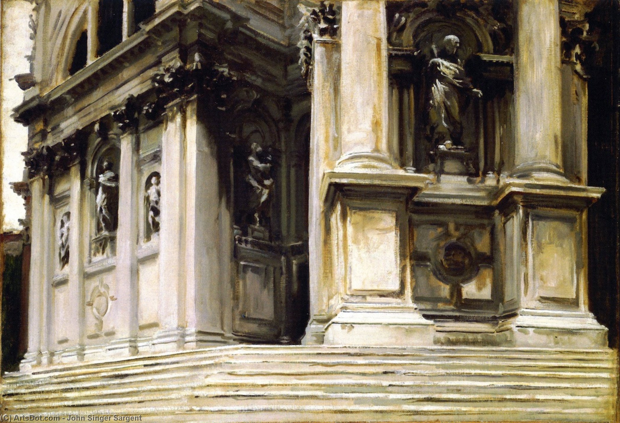 Buy Museum Art Reproductions Entrance to Santa Maria della Salute, 1906 by John Singer Sargent (1856-1925, Italy) | ArtsDot.com