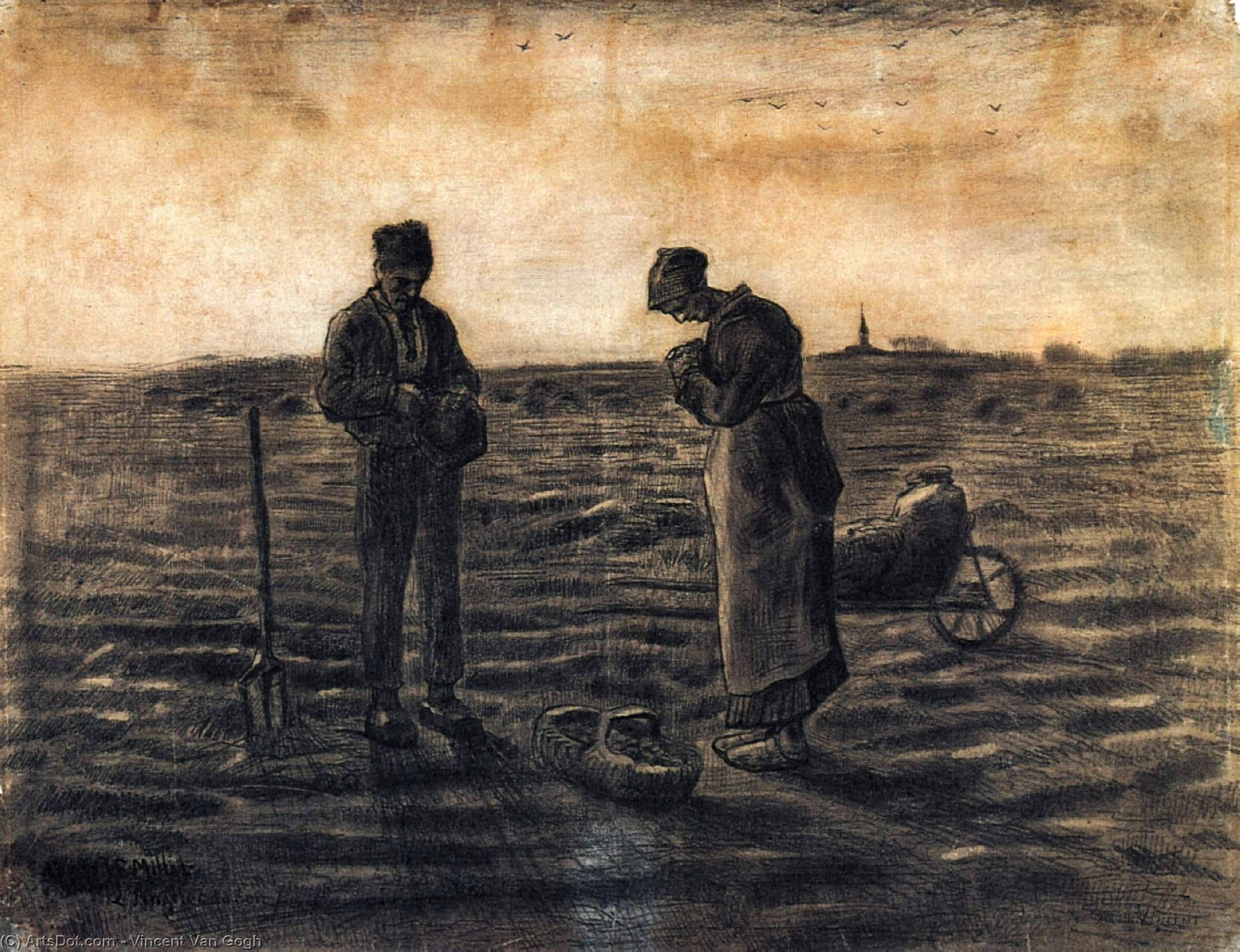 Order Oil Painting Replica The Evening Prayer (after Millet), 1881 by Vincent Van Gogh (1853-1890, Netherlands) | ArtsDot.com