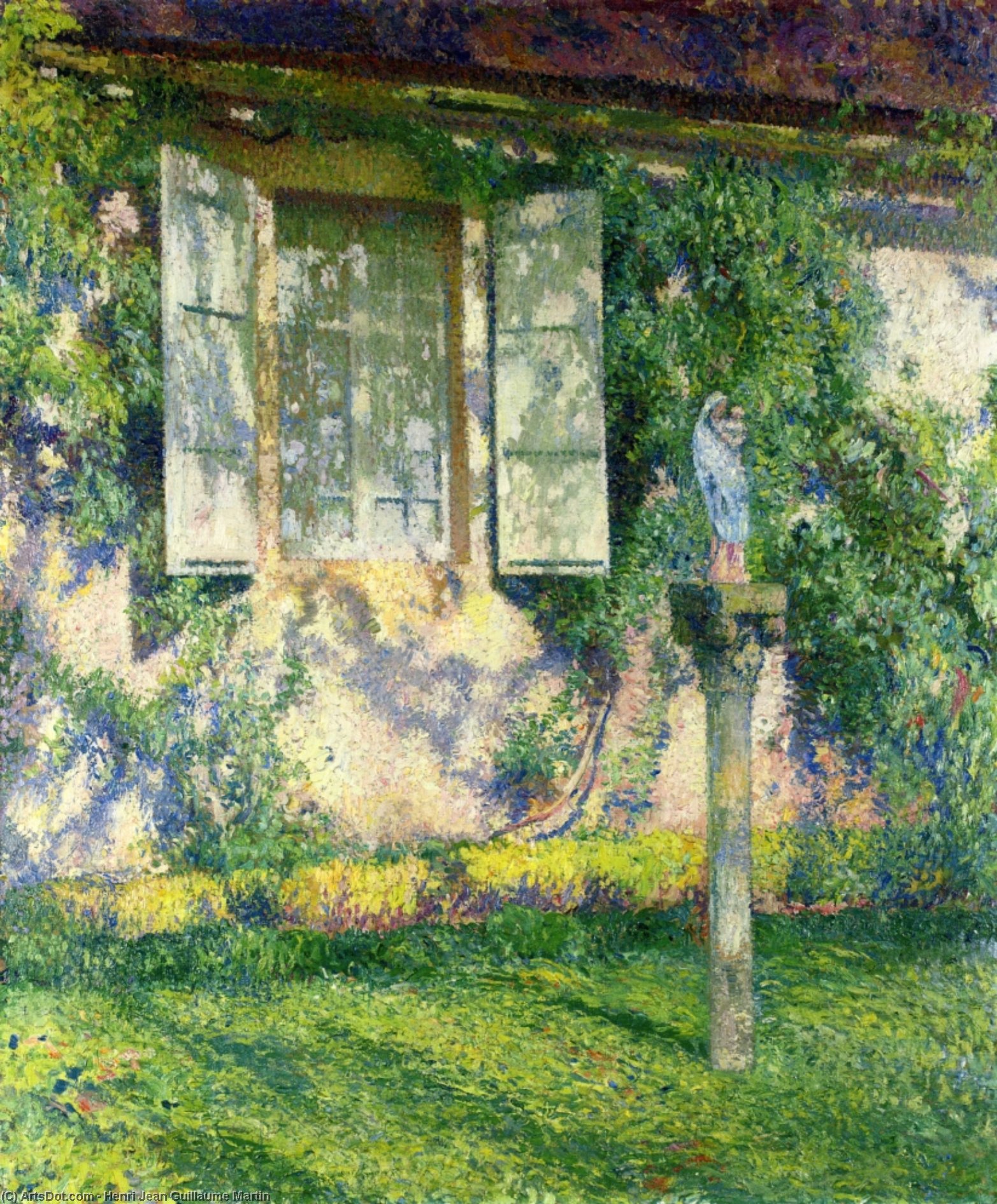 Order Oil Painting Replica The Facade of Marquayrol, 1915 by Henri Jean Guillaume Martin (1860-1860, France) | ArtsDot.com