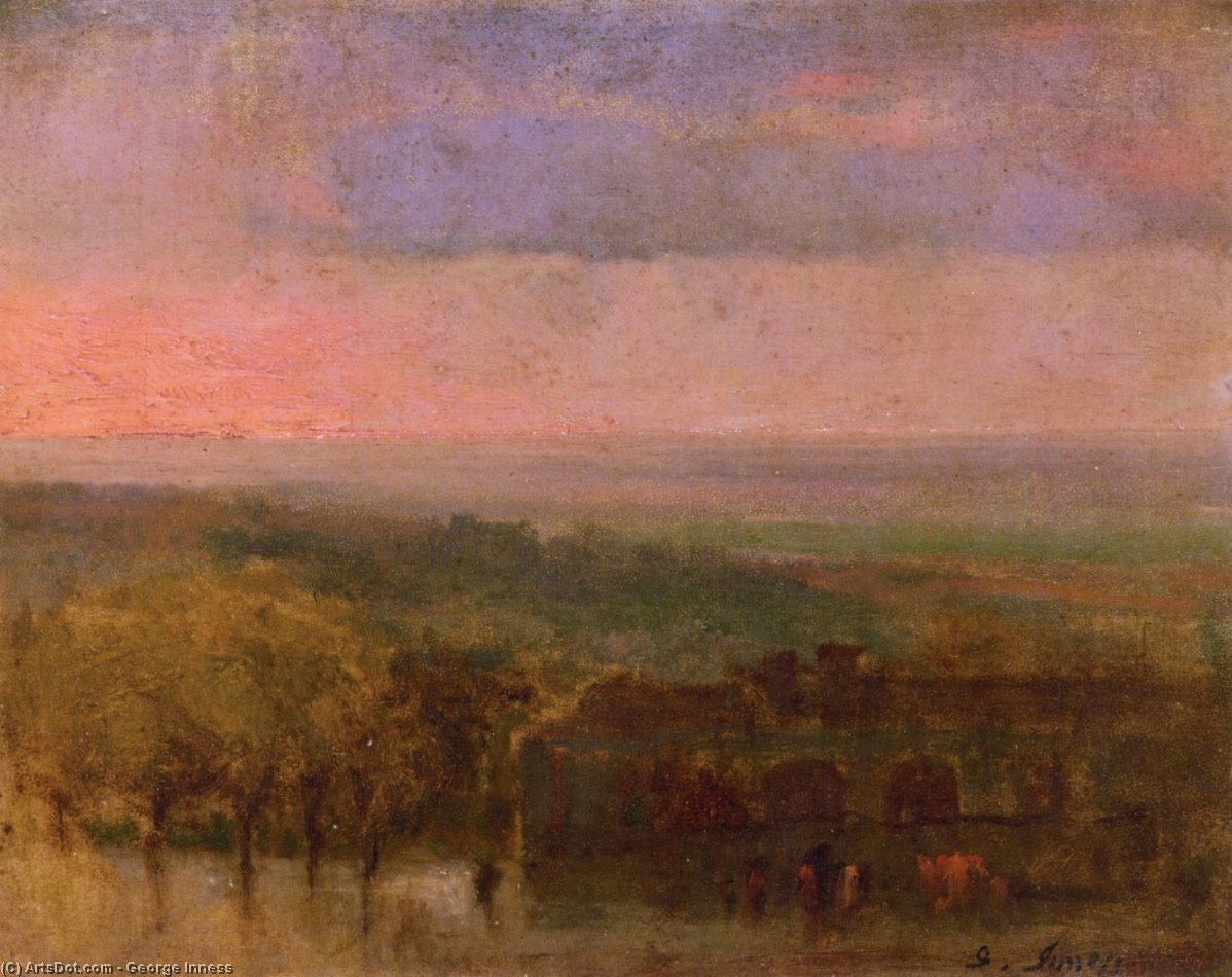 Order Oil Painting Replica The Far Horizon, 1872 by George Inness (1825-1894, United States) | ArtsDot.com