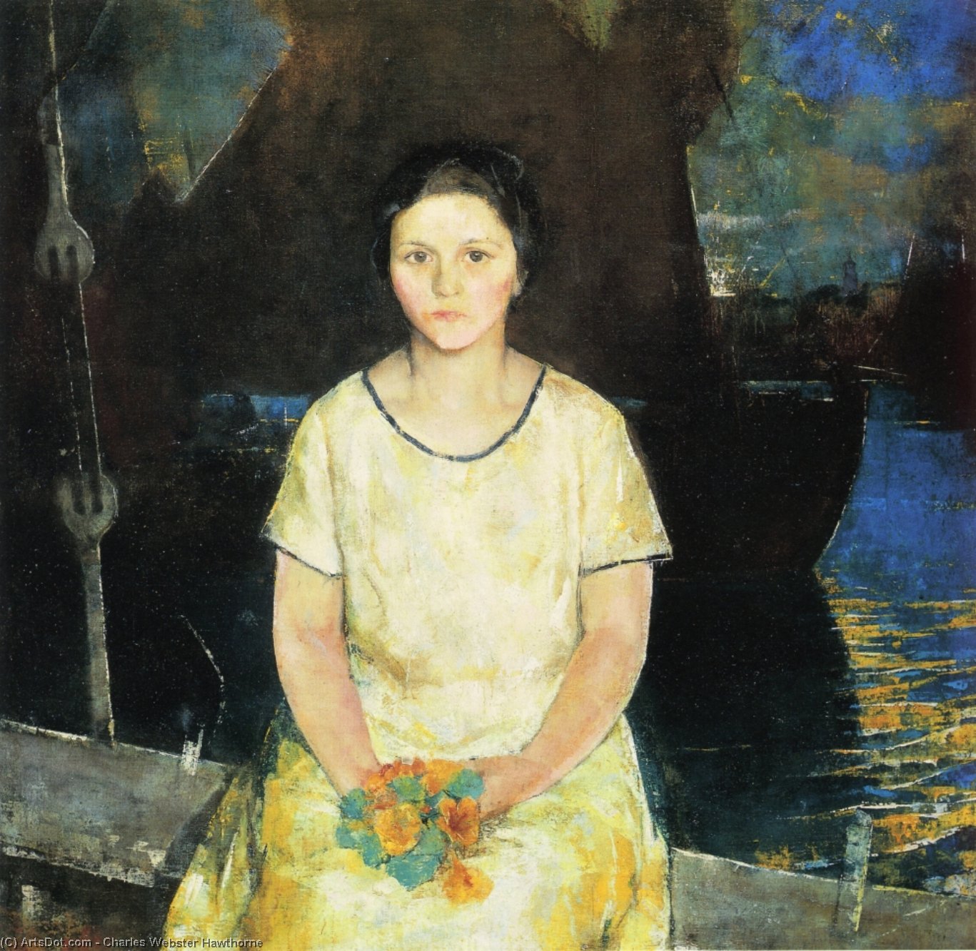 Buy Museum Art Reproductions The Fisherman`s Daughter, 1912 by Charles Webster Hawthorne (1872-1930, United States) | ArtsDot.com