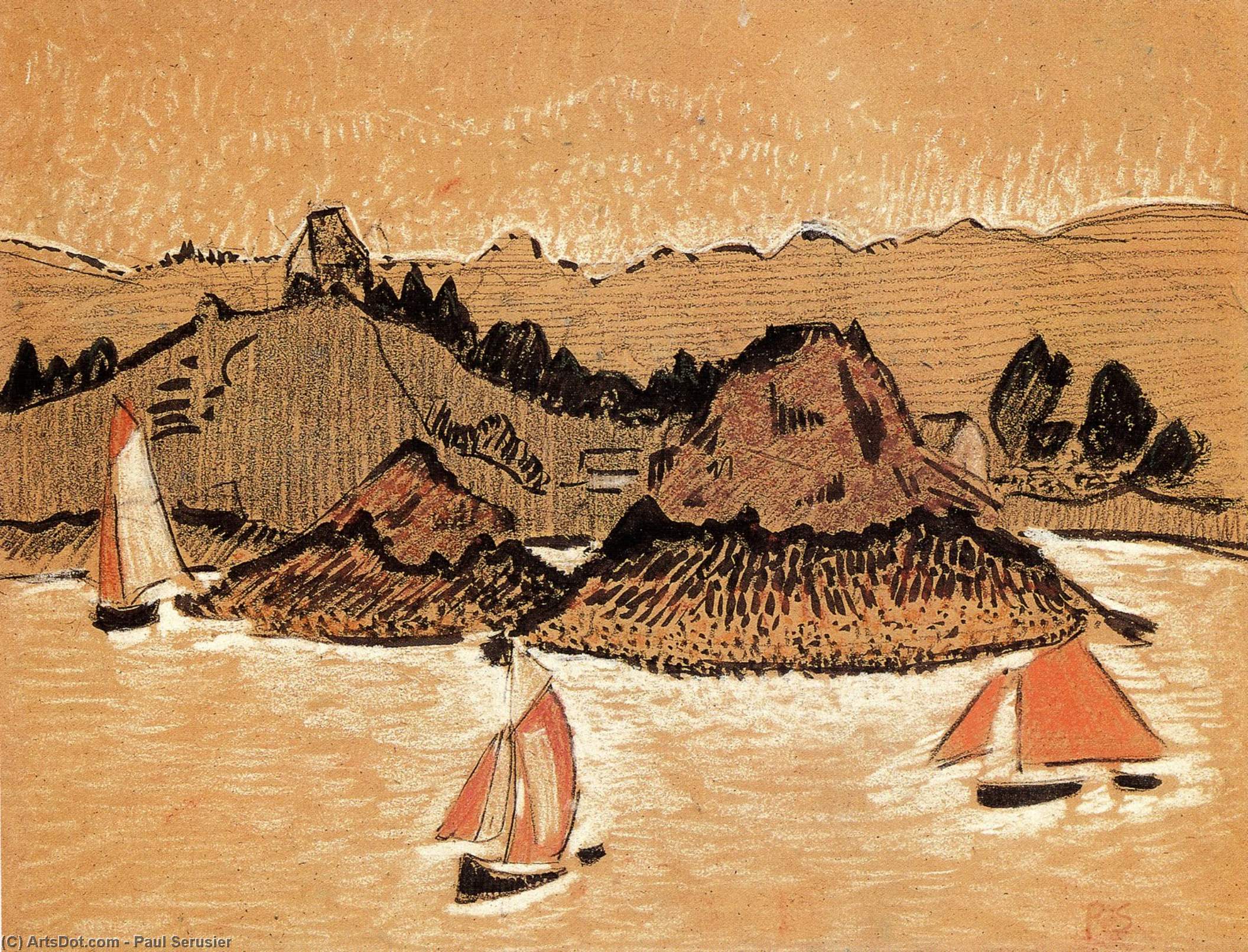 Buy Museum Art Reproductions Fishing Boats On The Breton Coast, 1892 by Paul Serusier (1864-1927, France) | ArtsDot.com