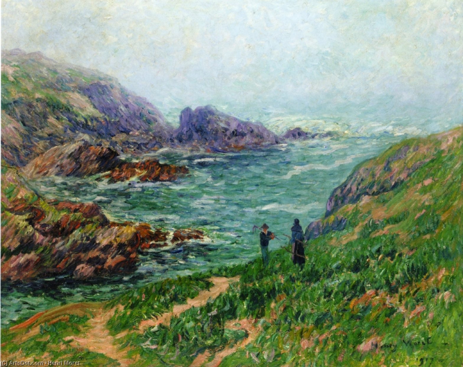 Order Paintings Reproductions Foggy Weather, Brittany, 1907 by Henri Moret (1856-1913, France) | ArtsDot.com