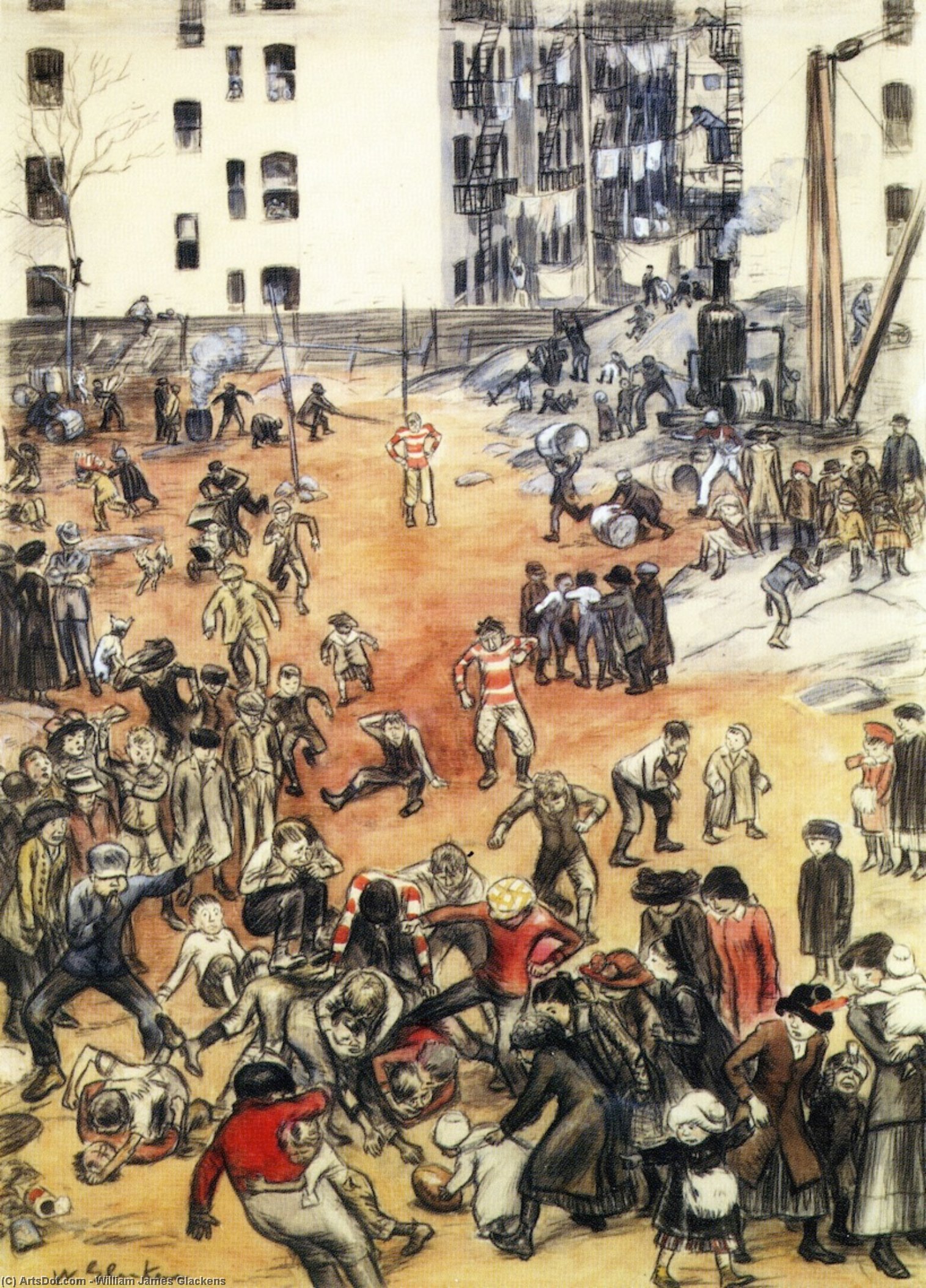 Buy Museum Art Reproductions For the Championship of the Back-Lot League (also known as A Football Game), 1911 by William James Glackens (1870-1938, United States) | ArtsDot.com