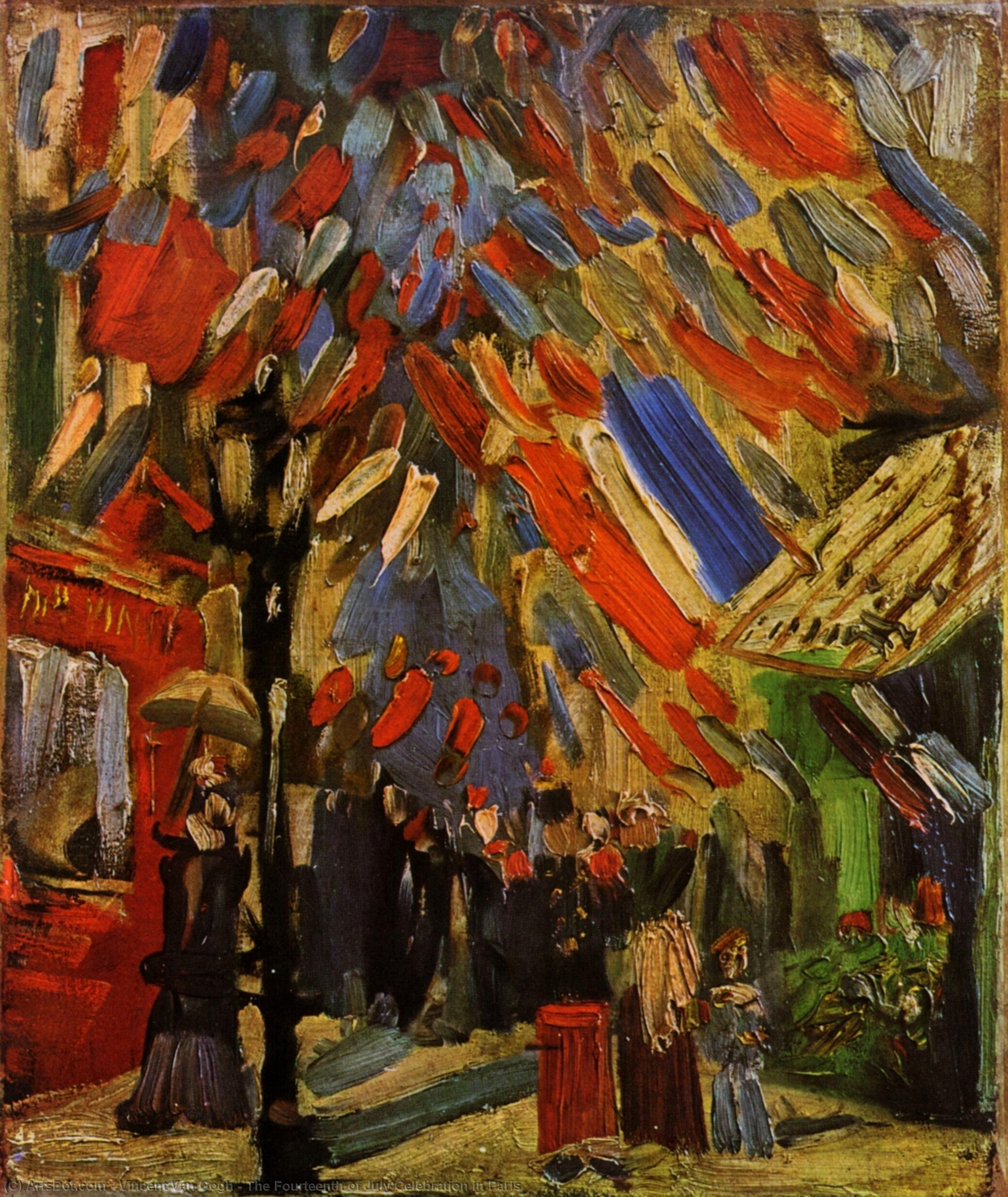 Buy Museum Art Reproductions The Fourteenth of July Celebration in Paris, 1886 by Vincent Van Gogh (1853-1890, Netherlands) | ArtsDot.com