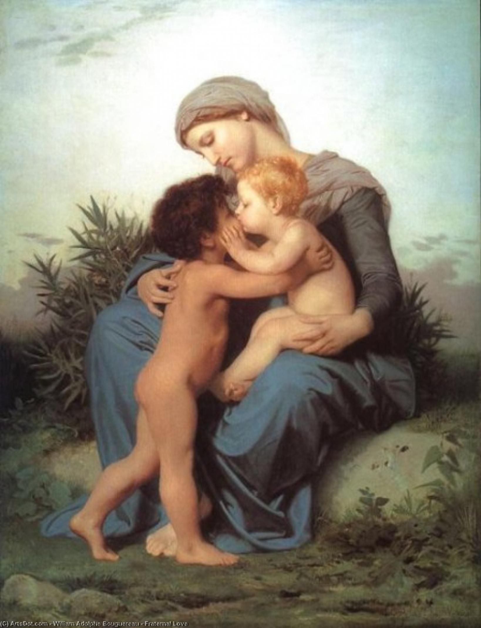 Order Oil Painting Replica Fraternal Love, 1854 by William Adolphe Bouguereau (1825-1905, France) | ArtsDot.com