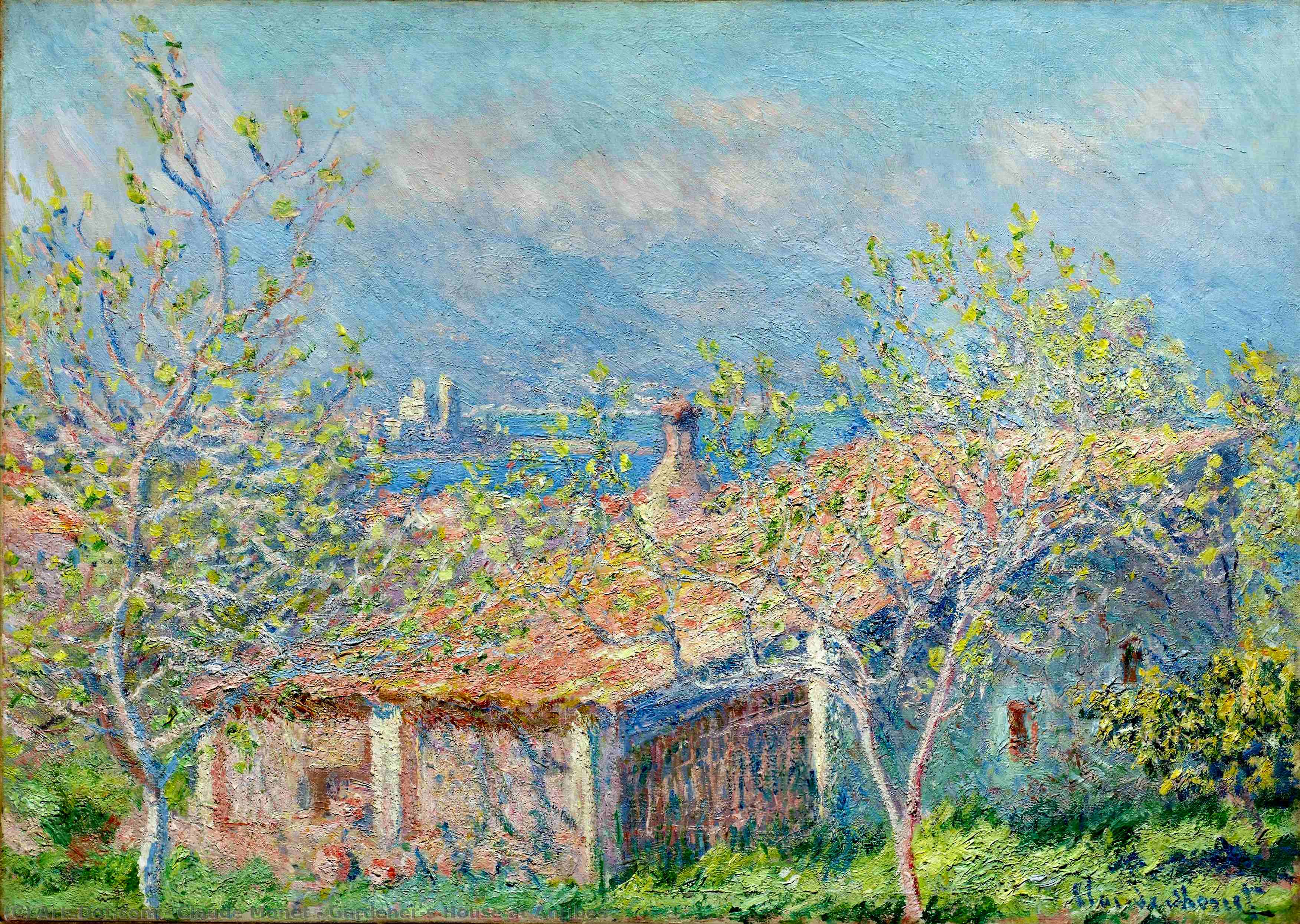 Compra Riproduzioni D'arte Del Museo Casa del giardiniere ad Antibes, 1888 di Claude Monet (1840-1926, France) | ArtsDot.com