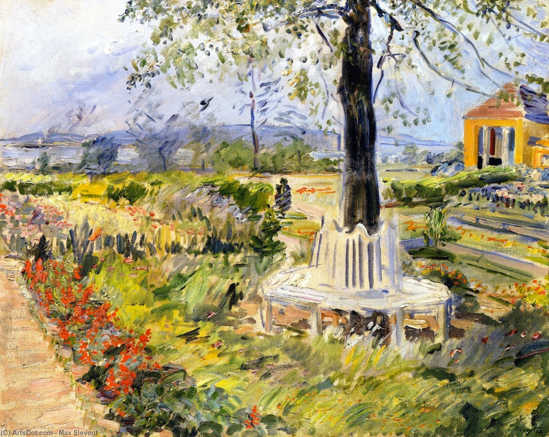 Order Oil Painting Replica Garden in Neu-Cladow, 1912 by Max Slevogt (1868-1932, Germany) | ArtsDot.com