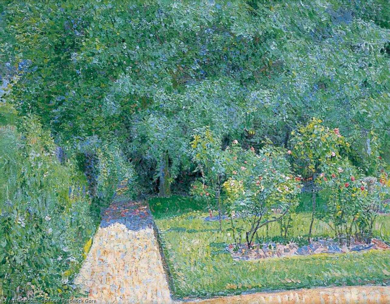 Buy Museum Art Reproductions The Garden Path, Garth House, 1910 by Spencer Frederick Gore (1878-1914, United Kingdom) | ArtsDot.com