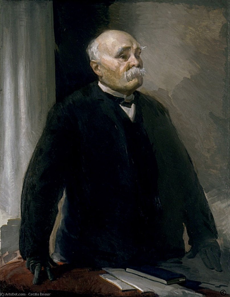 Order Oil Painting Replica Georges Clemenceau, 1920 by Cecilia Beaux (1855-1942, United States) | ArtsDot.com