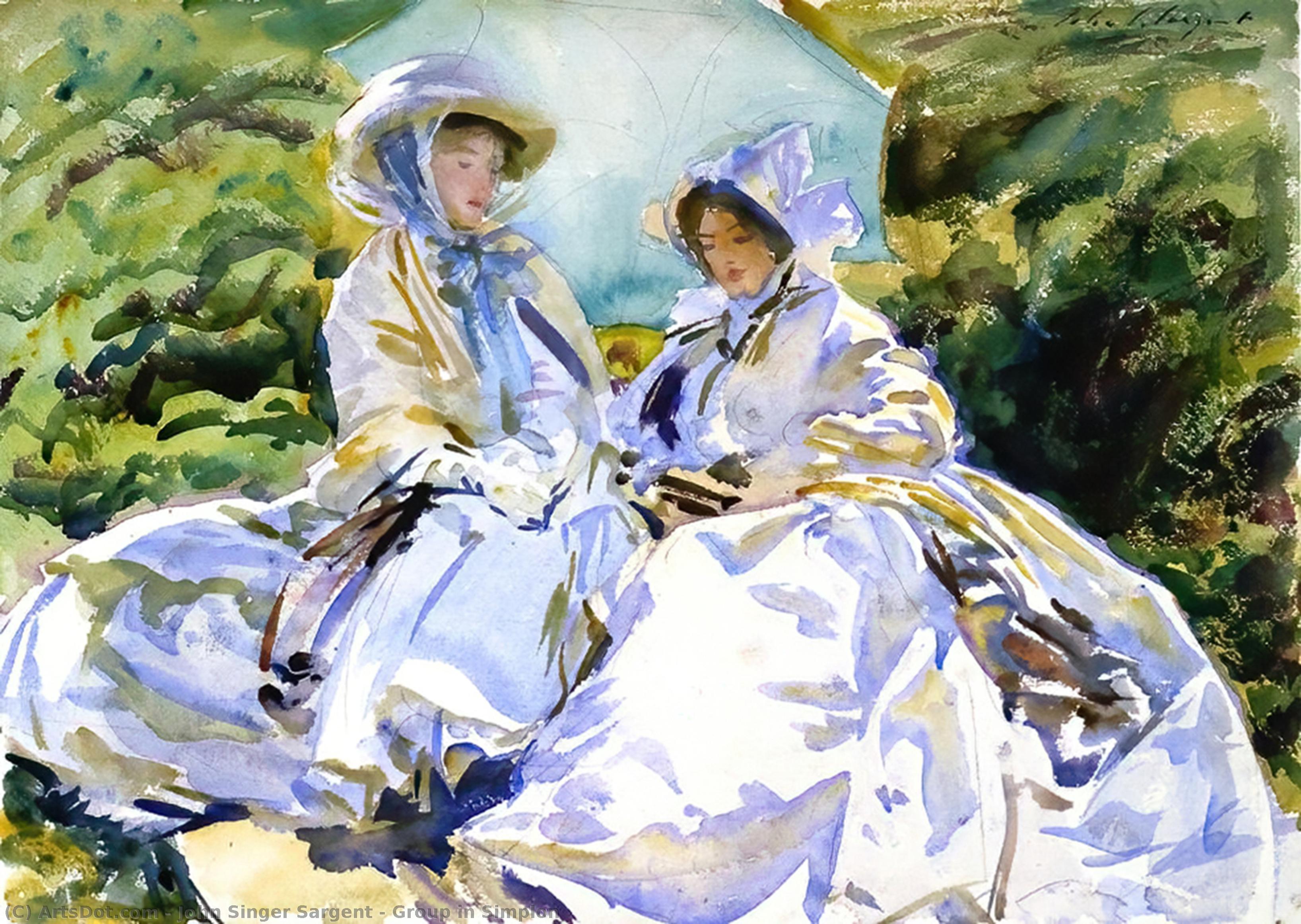 Order Oil Painting Replica Group in Simplon, 1911 by John Singer Sargent (1856-1925, Italy) | ArtsDot.com