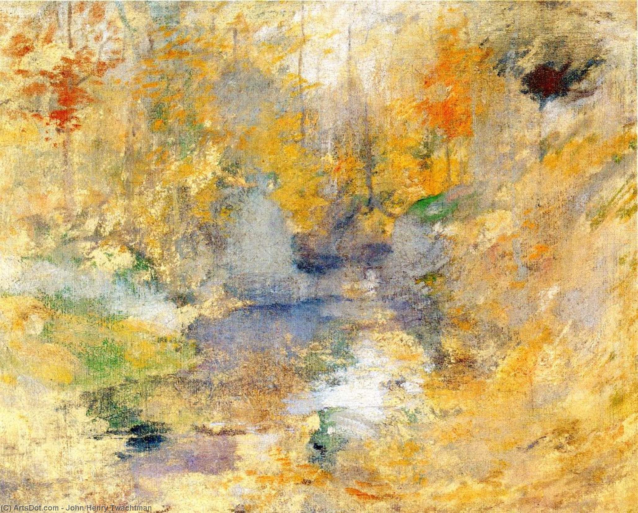 Order Oil Painting Replica Hemlock Pool (also known as Autumn), 1894 by John Henry Twachtman (1853-1902, United States) | ArtsDot.com