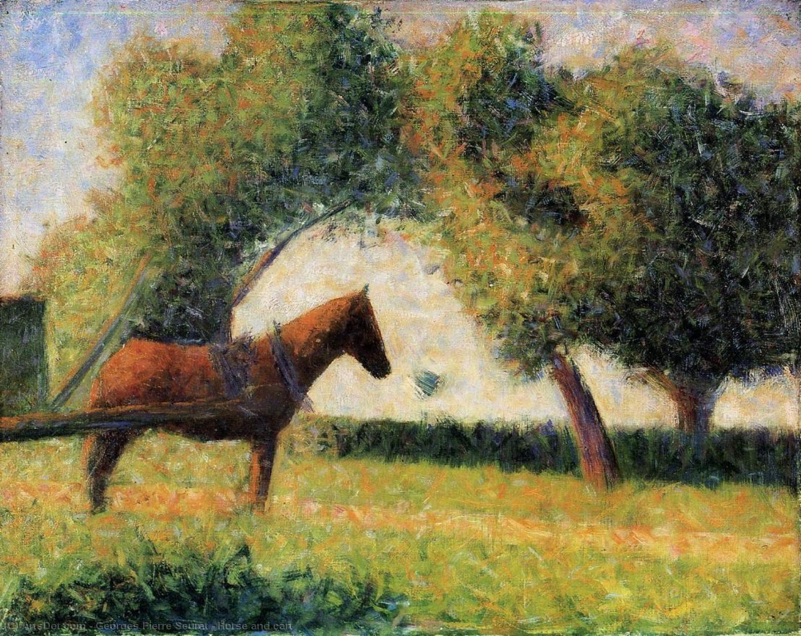 Order Artwork Replica Horse and cart, 1884 by Georges Pierre Seurat (1859-1891, France) | ArtsDot.com