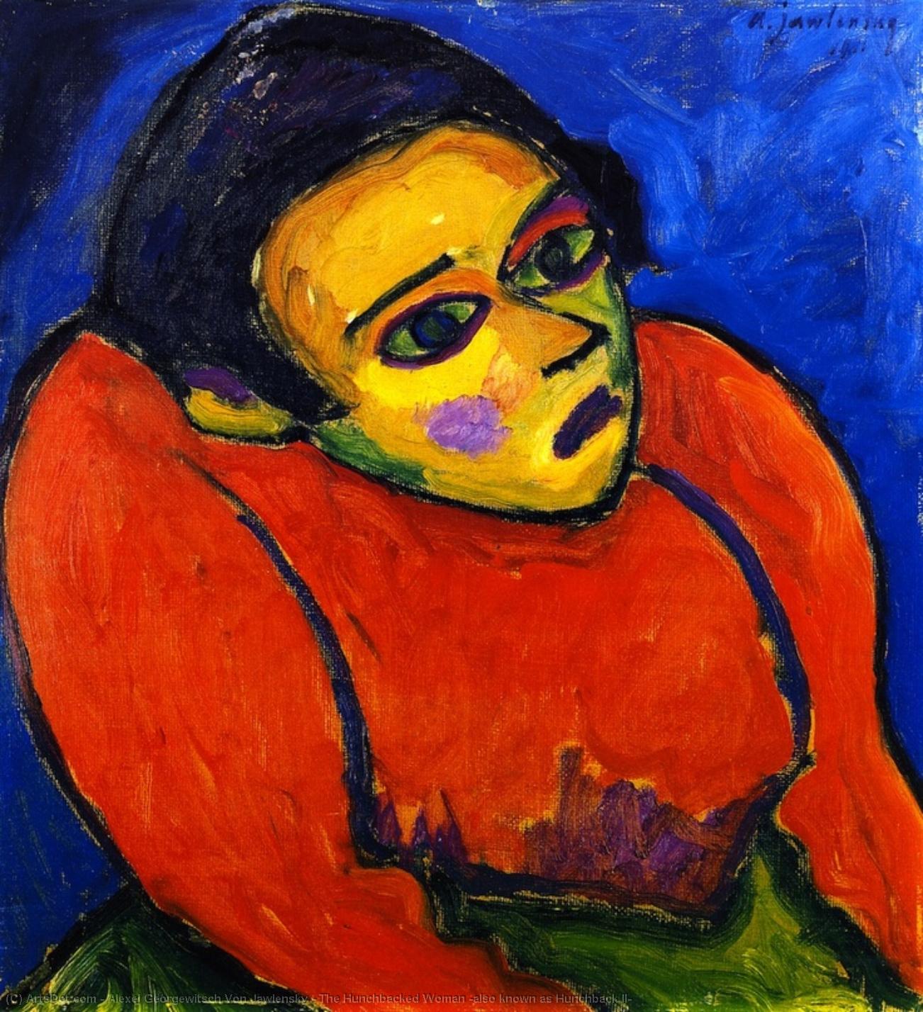 Buy Museum Art Reproductions The Hunchbacked Woman (also known as Hunchback II), 1911 by Alexej Georgewitsch Von Jawlensky (1864-1941, Russia) | ArtsDot.com