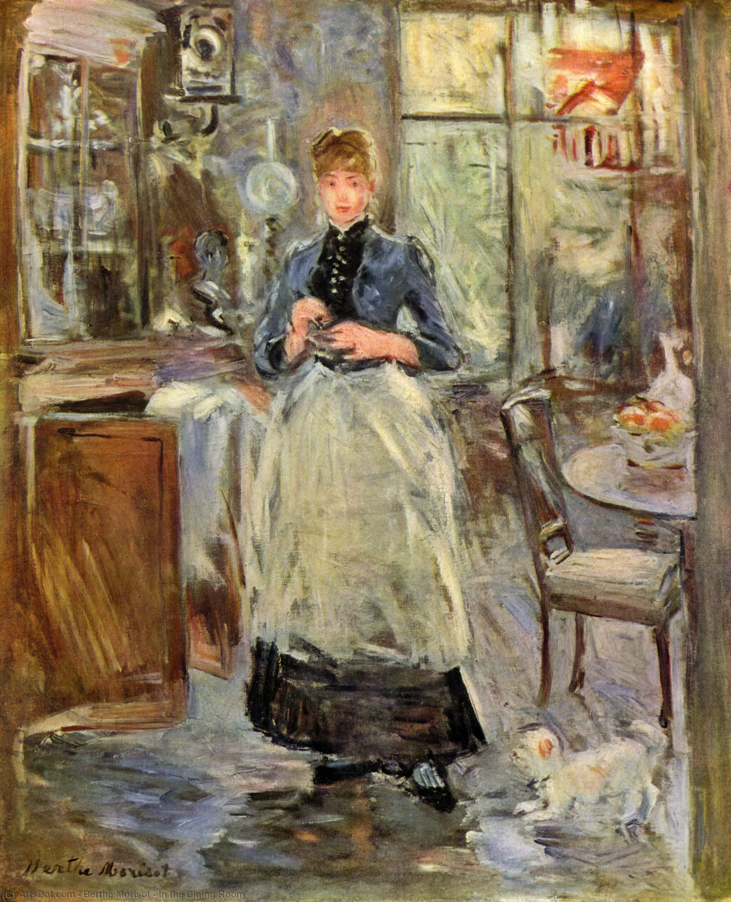 Order Paintings Reproductions In the Dining Room, 1875 by Berthe Morisot (1841-1895, France) | ArtsDot.com