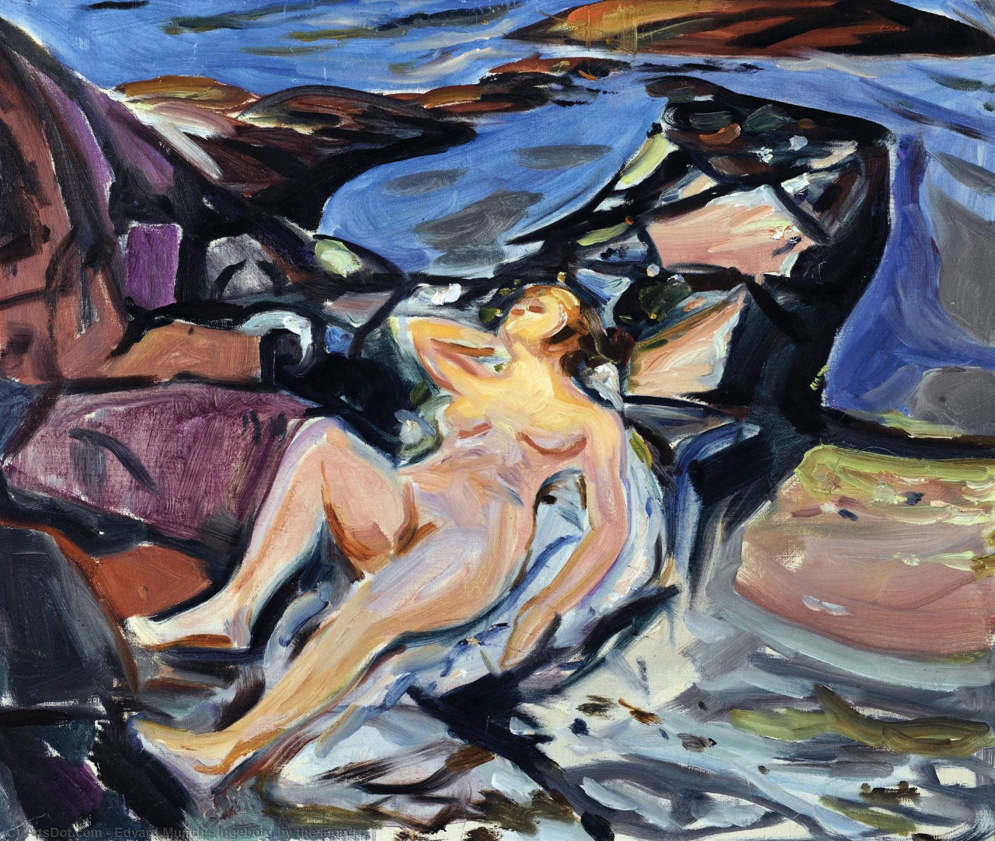 Buy Museum Art Reproductions Ingeborg by the Fjord, 1915 by Edvard Munch (1863-1944, Sweden) | ArtsDot.com
