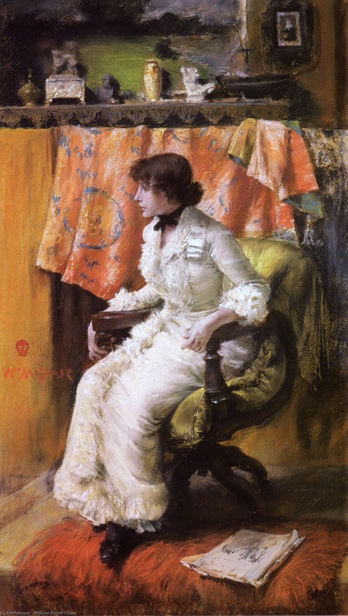 Buy Museum Art Reproductions In the Studio (also known as Virginia Gerson), 1884 by William Merritt Chase (1849-1916, United States) | ArtsDot.com