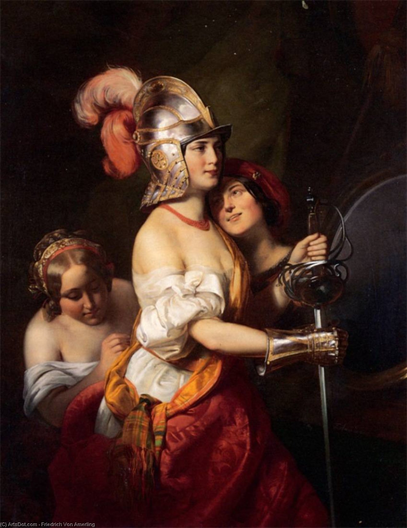 Order Oil Painting Replica In the Theatre Dressing Room by Friedrich Ritter Von Amerling (1803-1887) | ArtsDot.com
