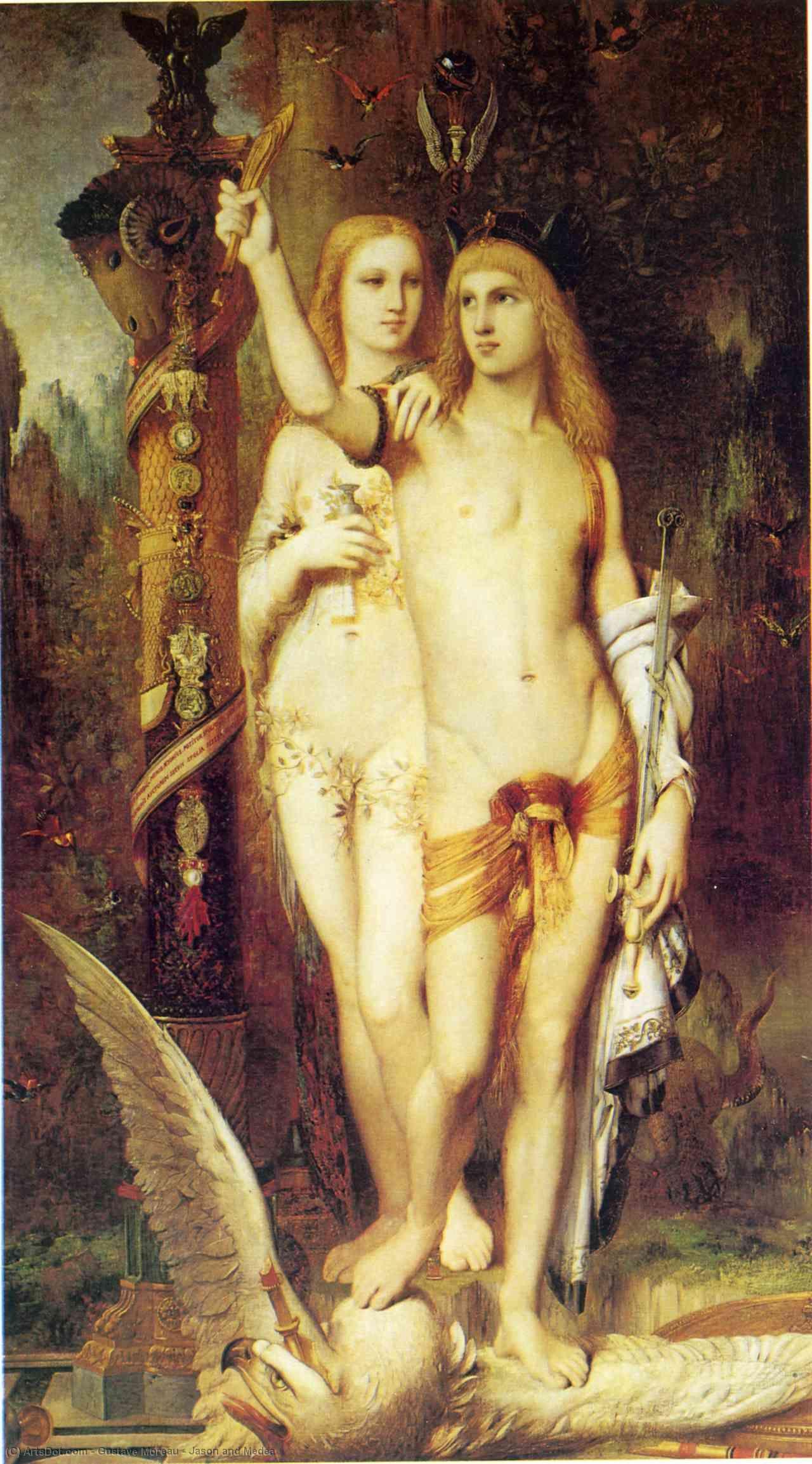 Order Art Reproductions Jason and Medea, 1865 by Gustave Moreau (1826-1898, France) | ArtsDot.com