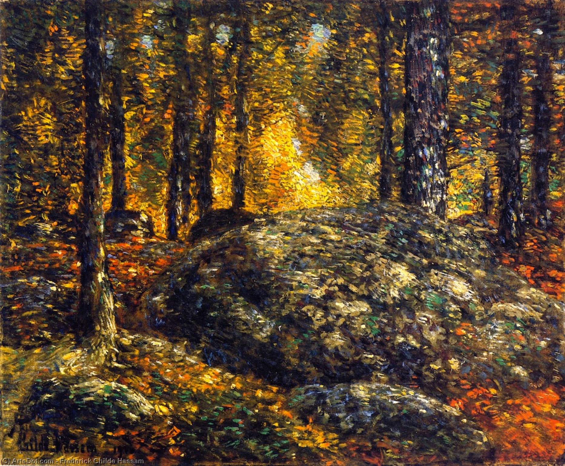 Order Paintings Reproductions The Jewel Box, Old Lyme, 1906 by Frederick Childe Hassam (1859-1935, United States) | ArtsDot.com