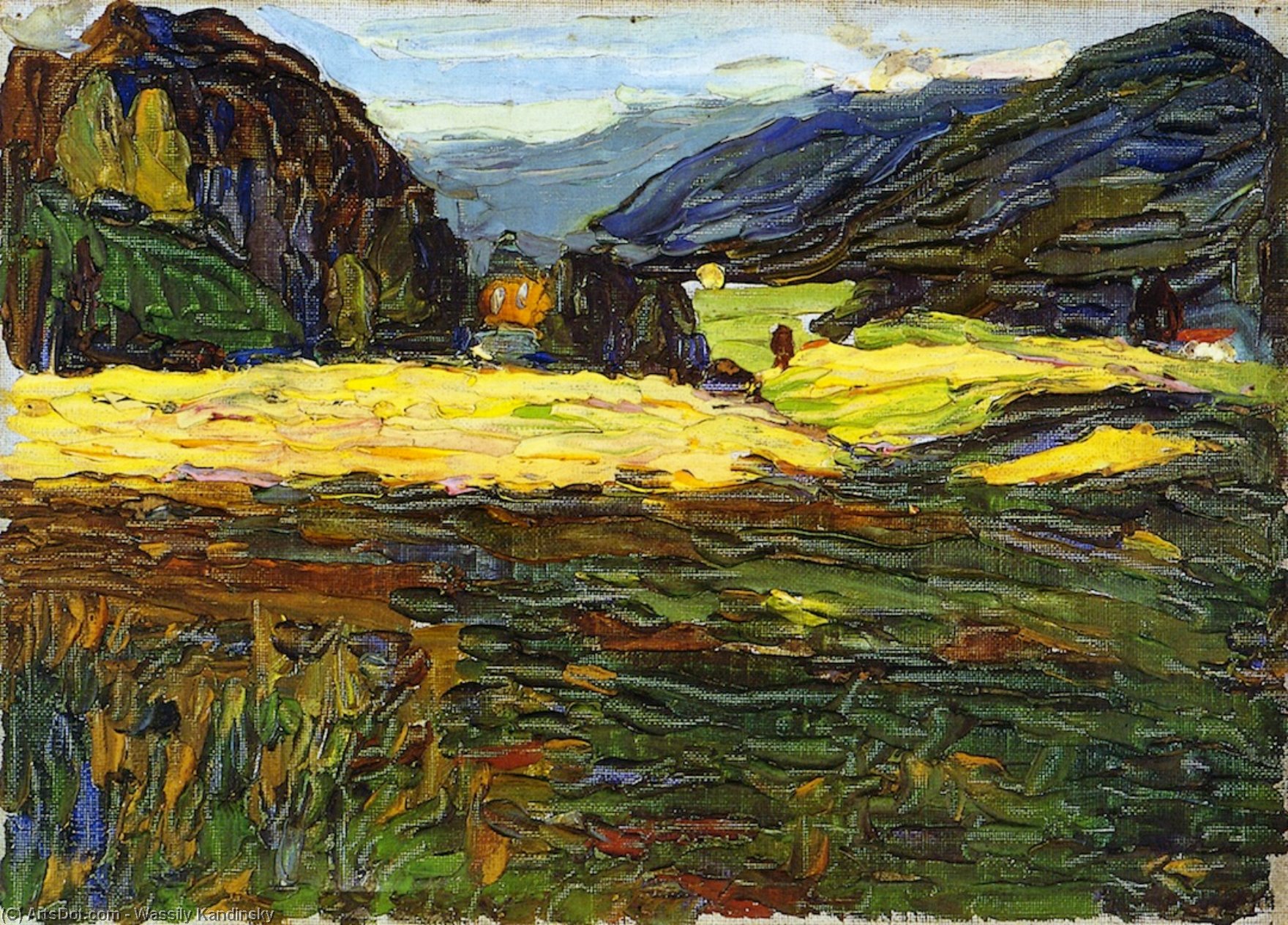 Order Oil Painting Replica Kochel - Landscape with Manor, 1902 by Wassily Kandinsky (1866-1944, Russia) | ArtsDot.com