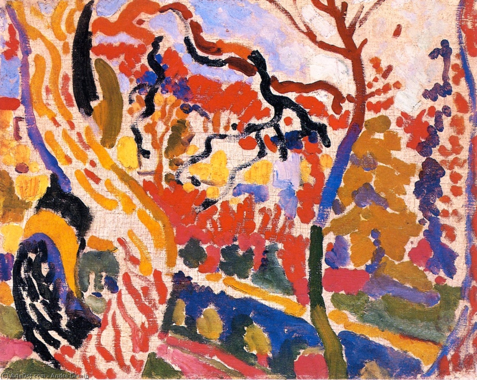 Buy Museum Art Reproductions Landscape at Collioure, 1905 by André Derain (Inspired By) (1880-1954, France) | ArtsDot.com