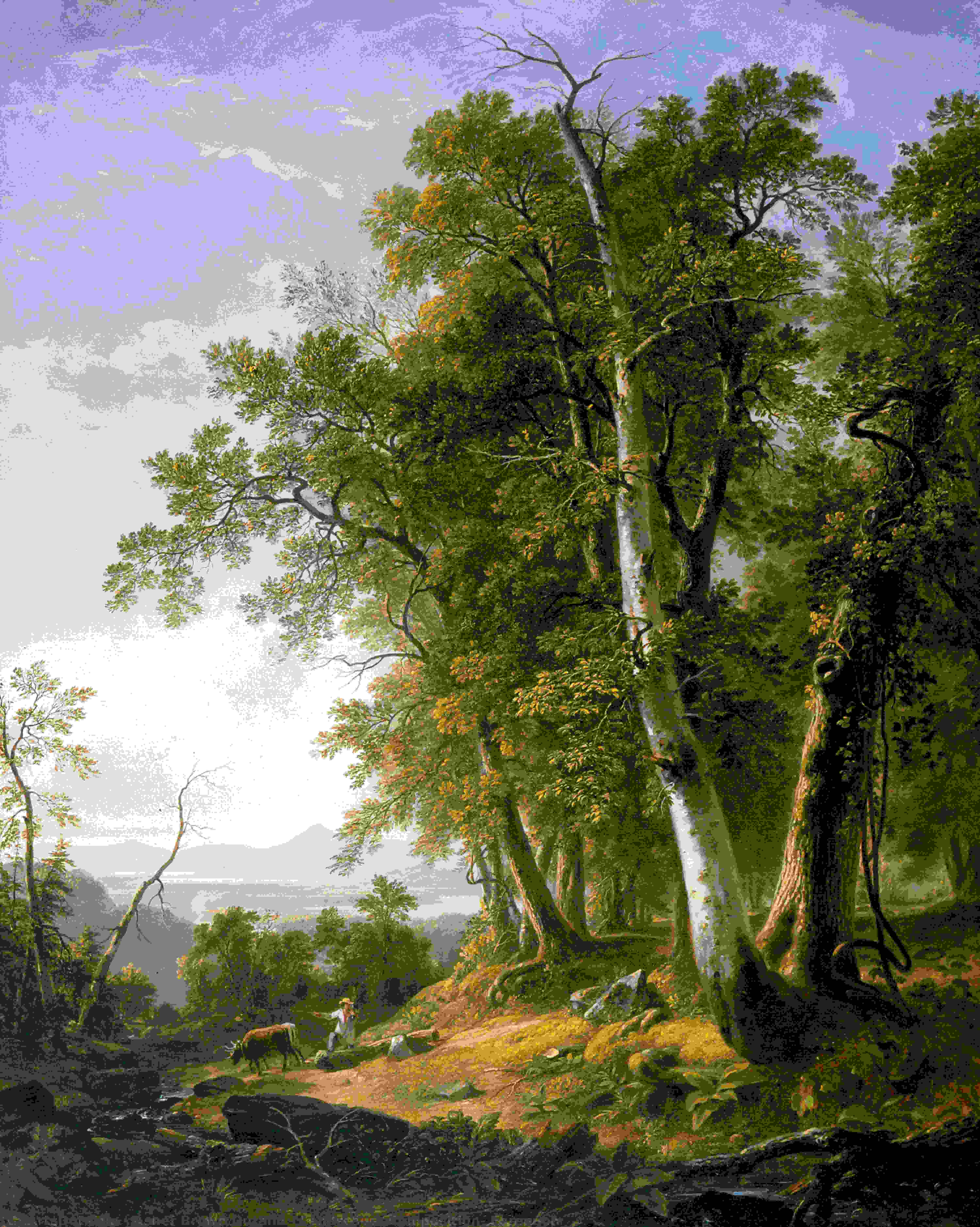 Buy Museum Art Reproductions Landscape, Composition, Forenoon, 1847 by Asher Brown Durand (1796-1886, United States) | ArtsDot.com