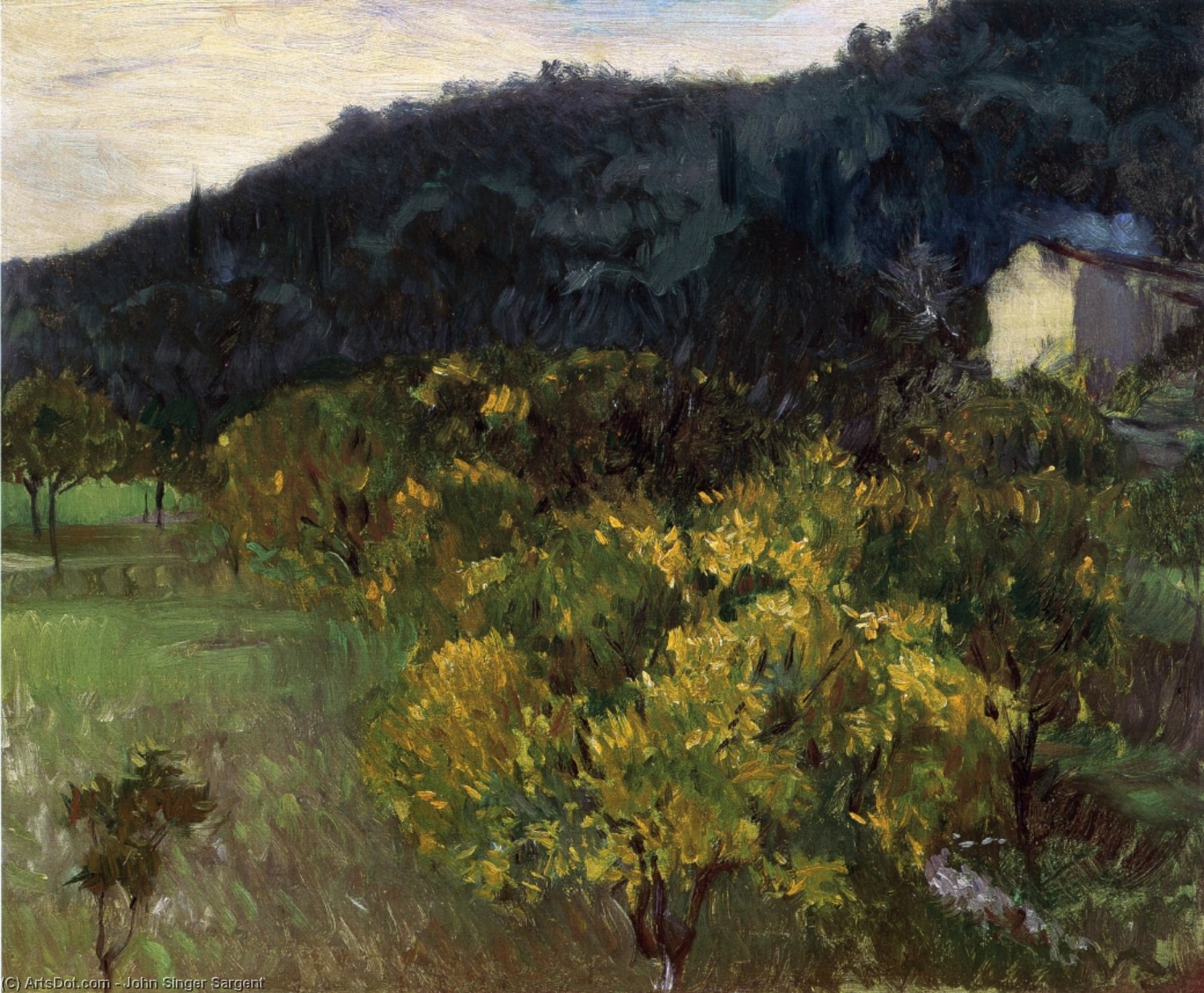 Order Oil Painting Replica Landscape near Grasse (also known as Landscape near Nice or Olives near Grasse), 1883 by John Singer Sargent (1856-1925, Italy) | ArtsDot.com