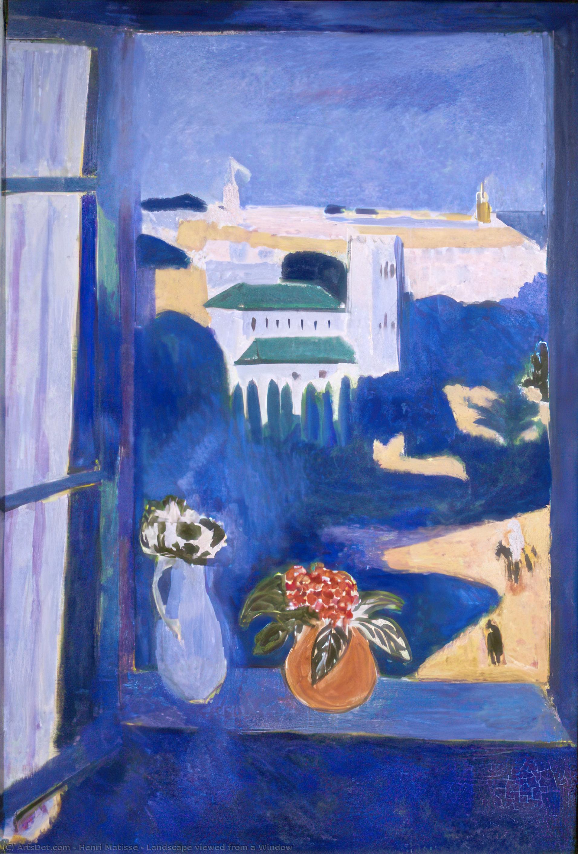 Order Oil Painting Replica Landscape viewed from a Window, 1913 by Henri Matisse (Inspired By) (1869-1954, France) | ArtsDot.com