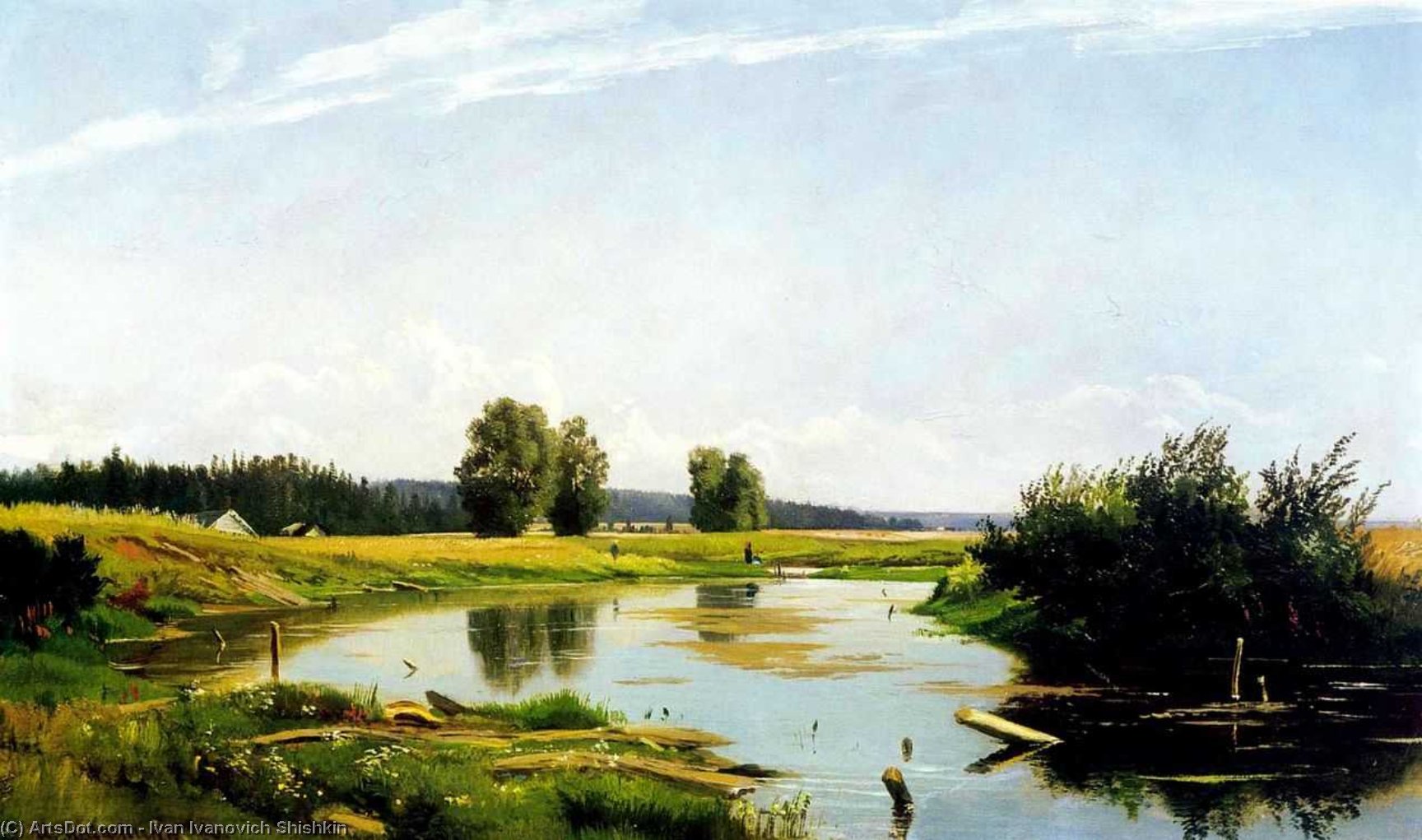Order Oil Painting Replica Landscape with a lake, 1886 by Ivan Ivanovich Shishkin (1832-1898, Russia) | ArtsDot.com