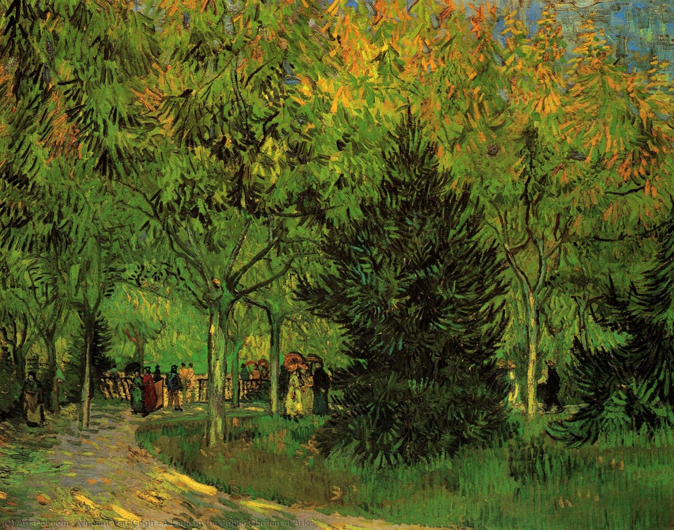 Order Oil Painting Replica A Lane in the Public Garden at Arles, 1888 by Vincent Van Gogh (1853-1890, Netherlands) | ArtsDot.com