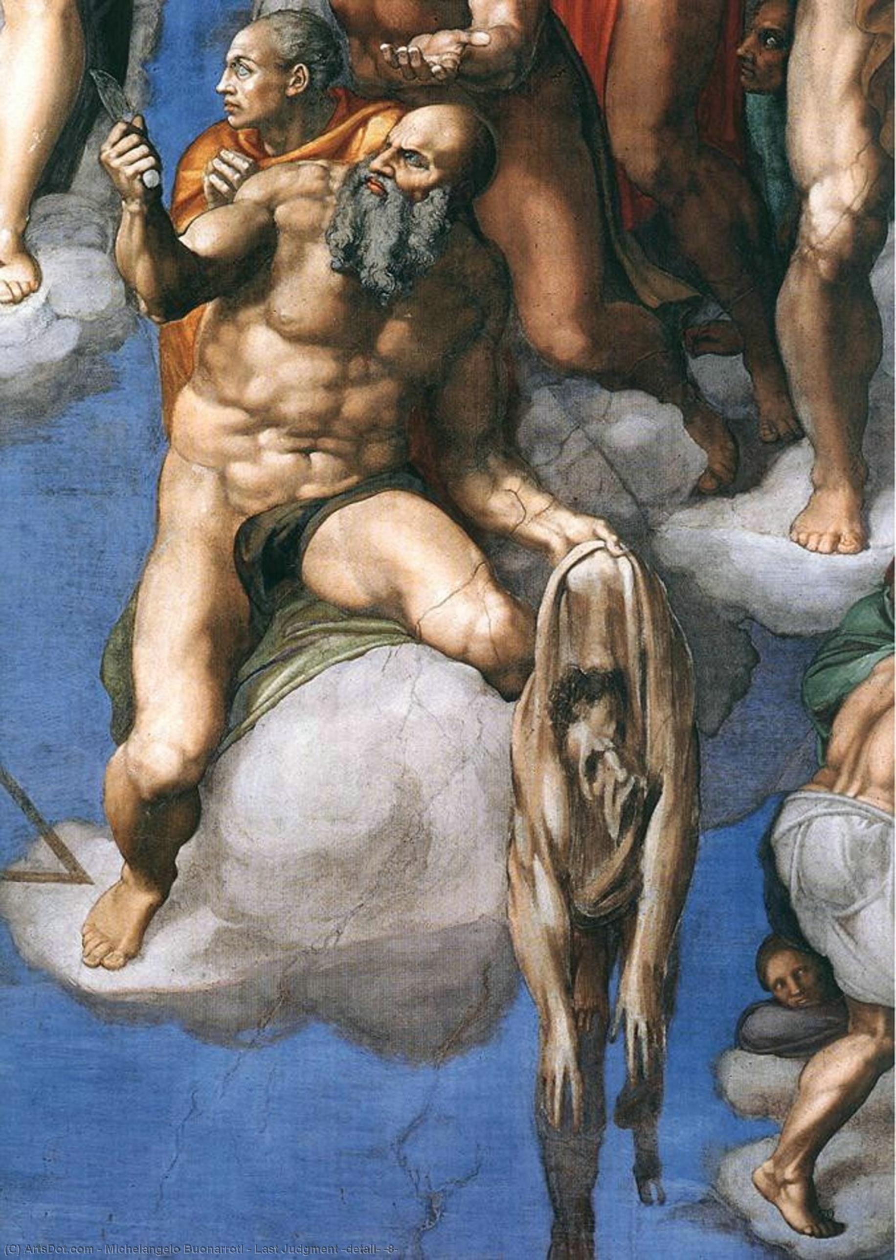 顺序 畫複製 最后判决(细节)(8), 1537 通过 Michelangelo Buonarroti (1475-1564, Italy) | ArtsDot.com