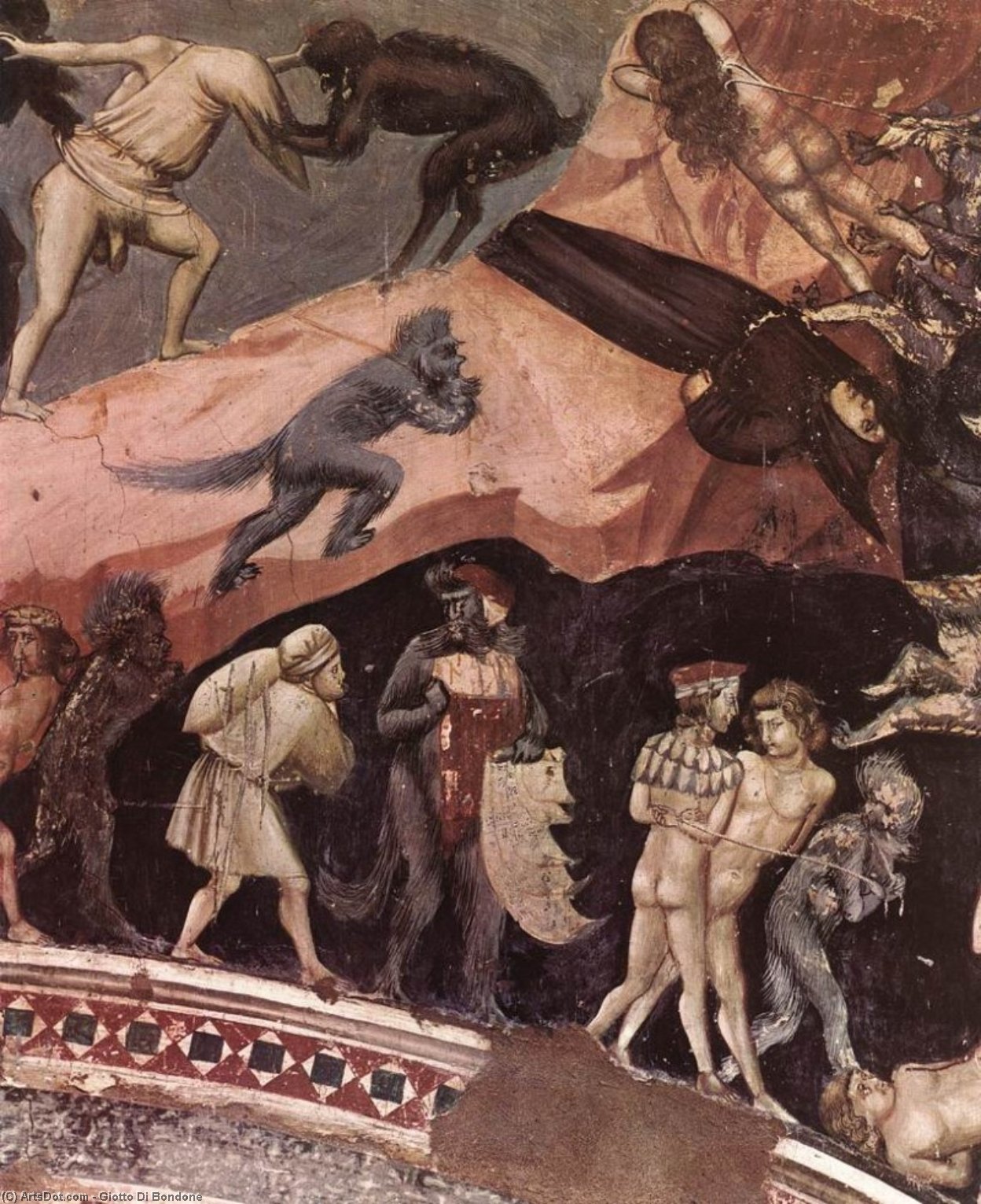 Order Artwork Replica Last Judgment (detail 17) (Cappella Scrovegni (Arena Chapel), Padua), 1306 by Giotto Di Bondone (1267-1337, Italy) | ArtsDot.com