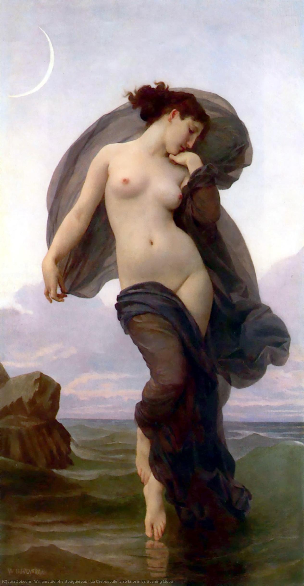 Order Paintings Reproductions La Crepuscule (also known as Evening Mood), 1882 by William Adolphe Bouguereau (1825-1905, France) | ArtsDot.com