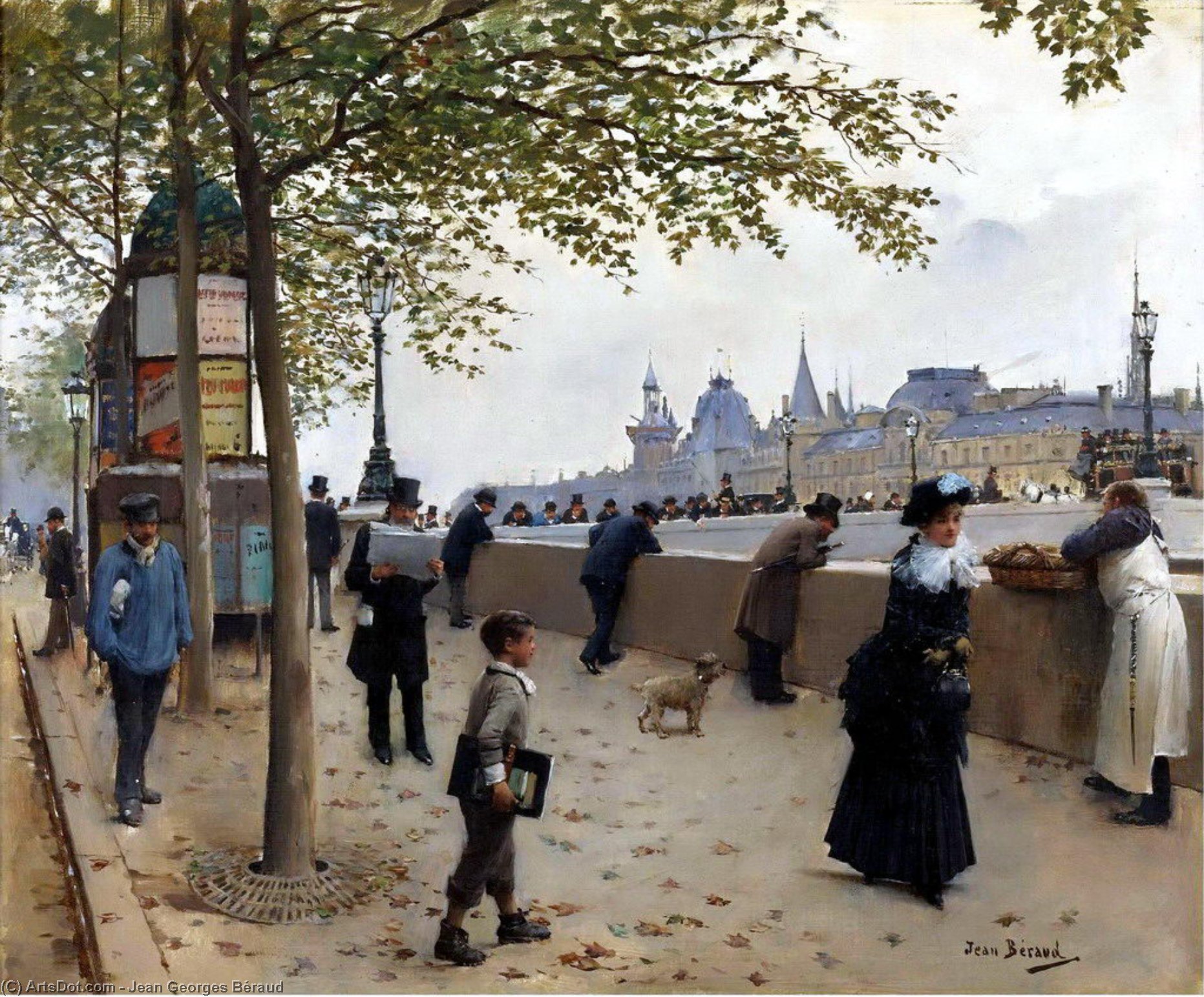 Buy Museum Art Reproductions Le Pont Neuf by Jean Georges Béraud (1849-1936, France) | ArtsDot.com