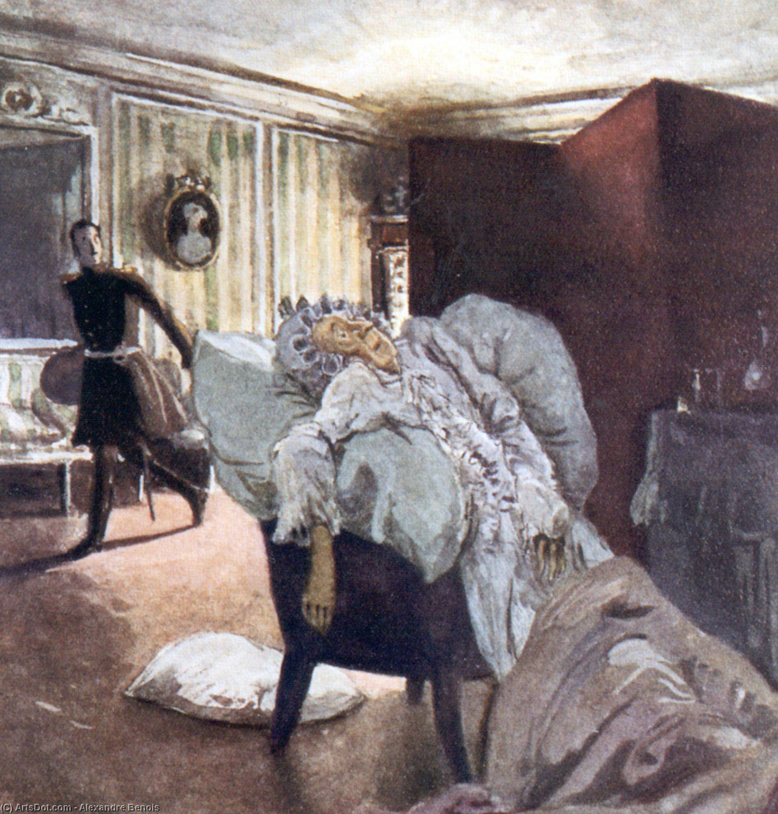 Buy Museum Art Reproductions Death of the Countess, 1910 by Alexandre Benois (Inspired By) (1870-1960, Russia) | ArtsDot.com