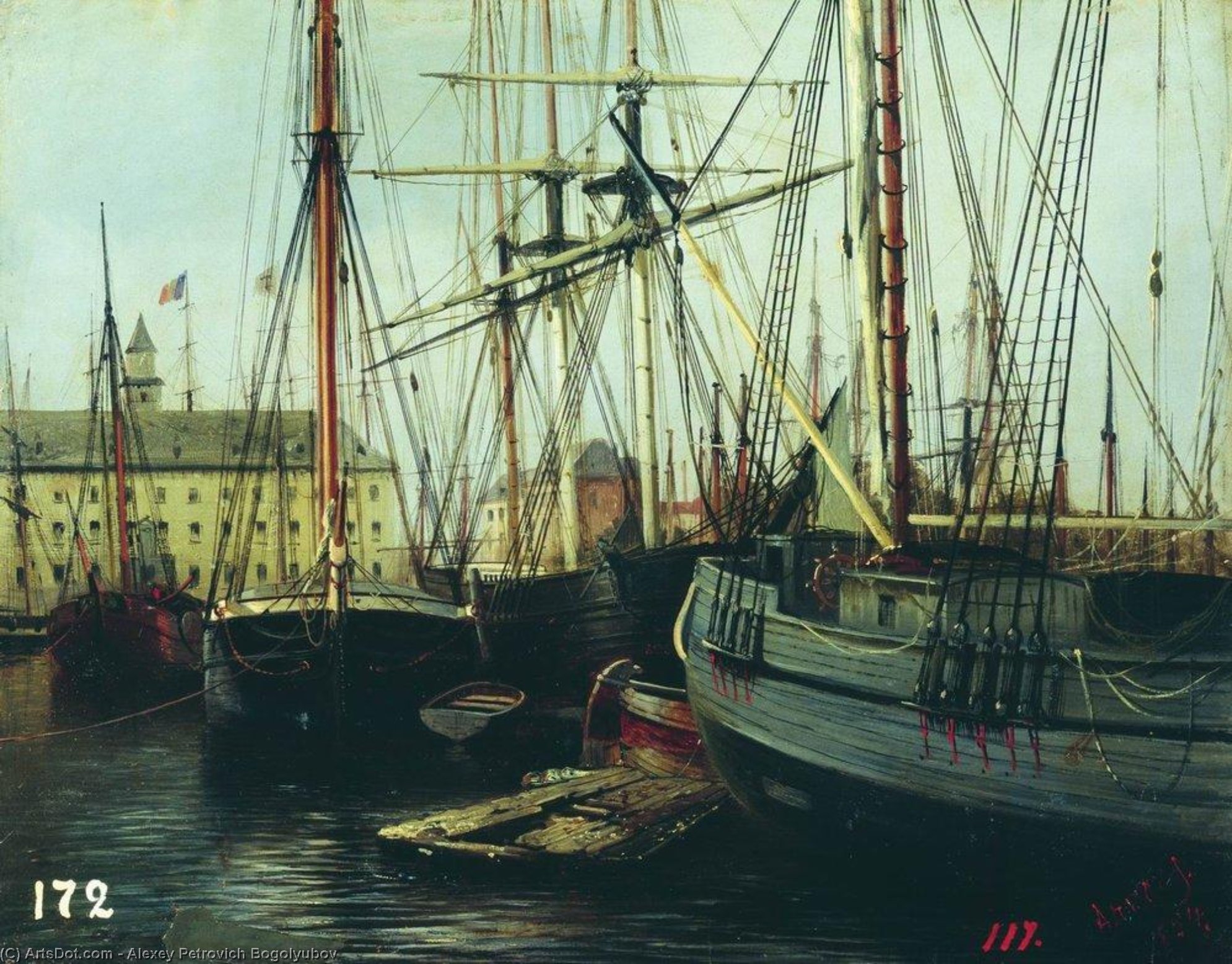 Order Oil Painting Replica Antwerp, Belgium, 1854 by Alexey Petrovich Bogolyubov | ArtsDot.com