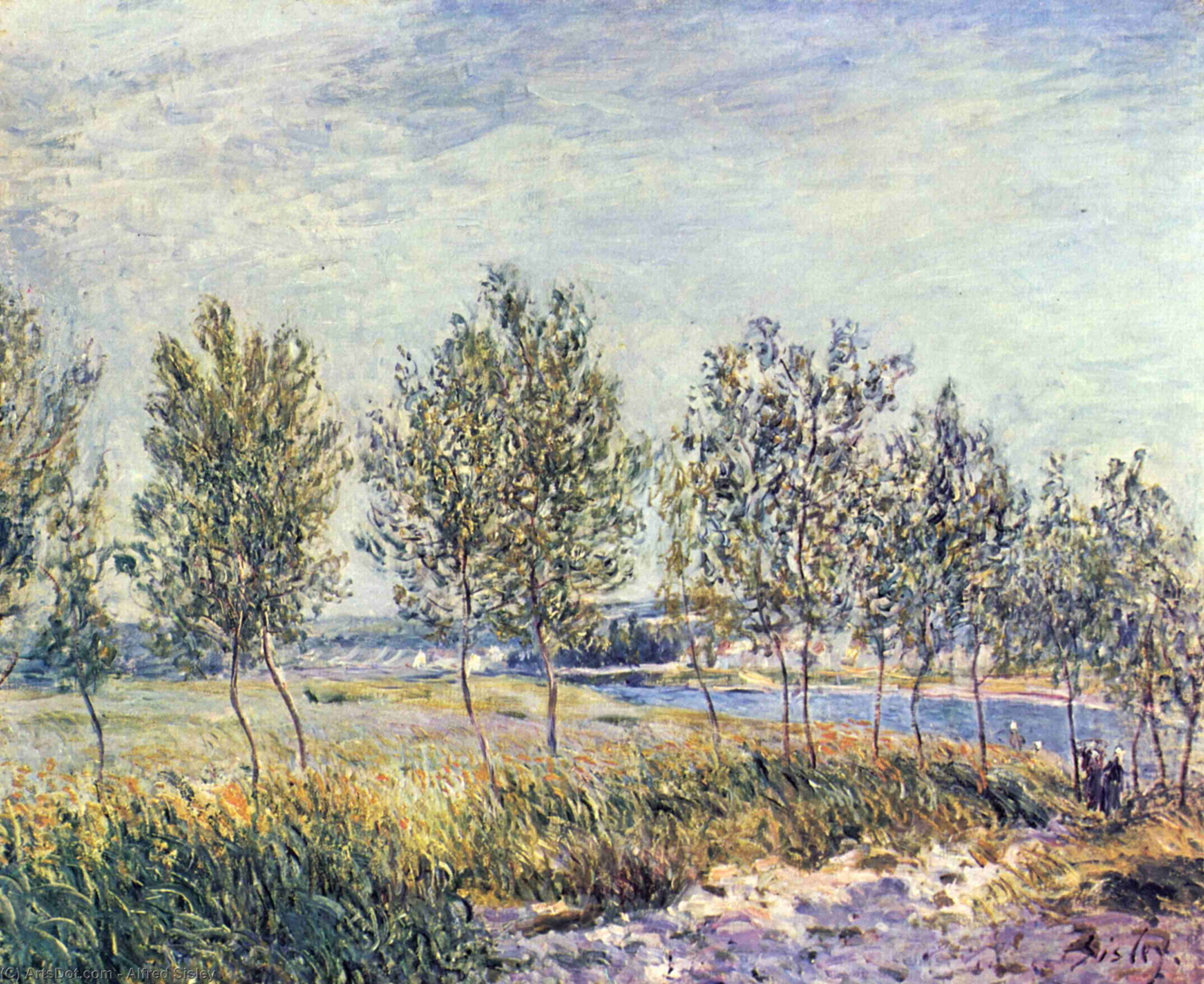 Order Oil Painting Replica Wiese By, 1880 by Alfred Sisley (1839-1899, France) | ArtsDot.com