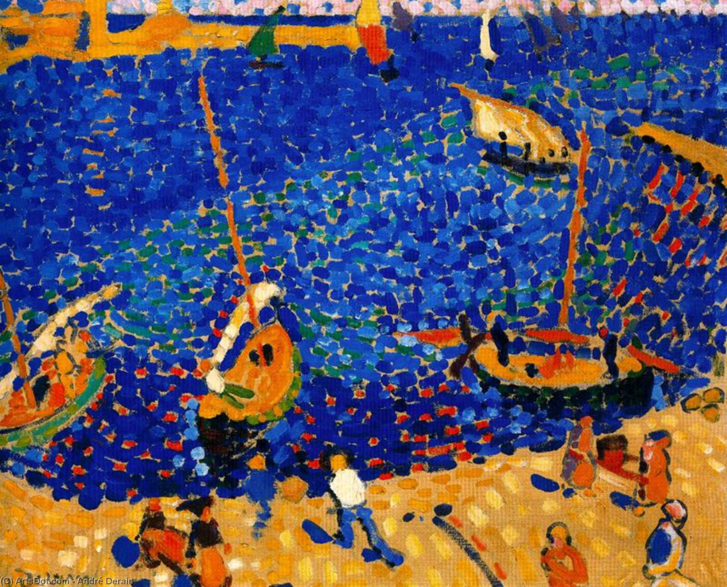 Order Paintings Reproductions Boats at Collioure, 1905 by André Derain (Inspired By) (1880-1954, France) | ArtsDot.com