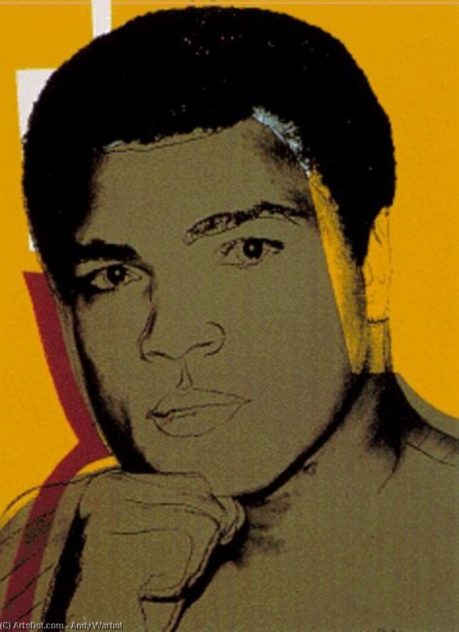 Order Oil Painting Replica Muhammad Ali by Andy Warhol (Inspired By) (1928-1987, United States) | ArtsDot.com