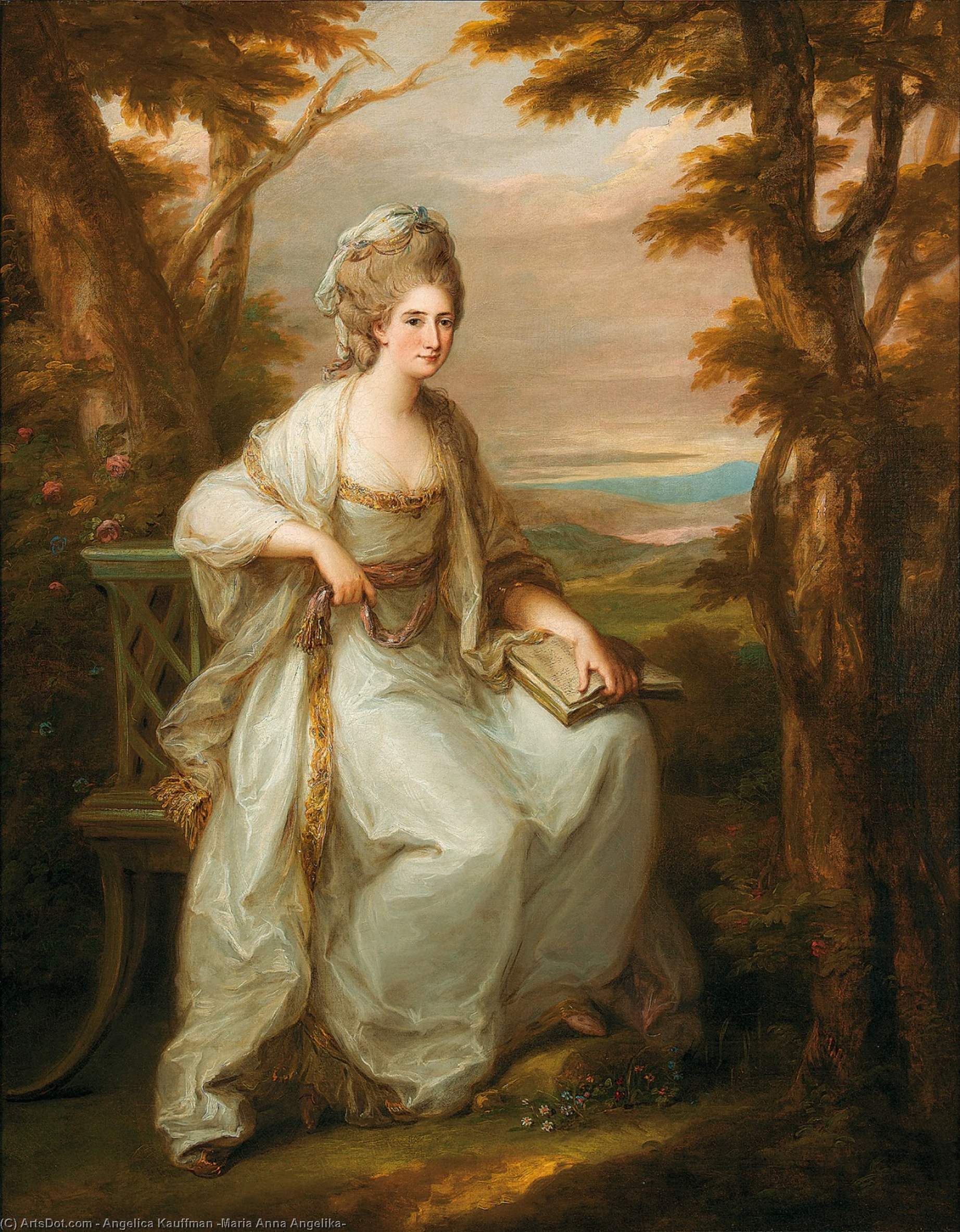 Order Oil Painting Replica Portrait of Anne Loudon, Lady Henderson of Fordall, 1771 by Angelica Kauffman (Maria Anna Angelika) | ArtsDot.com